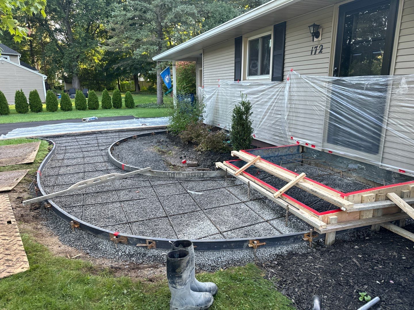 Rolled Slate Stamp Walkway by NG Masonry & Construction LLC