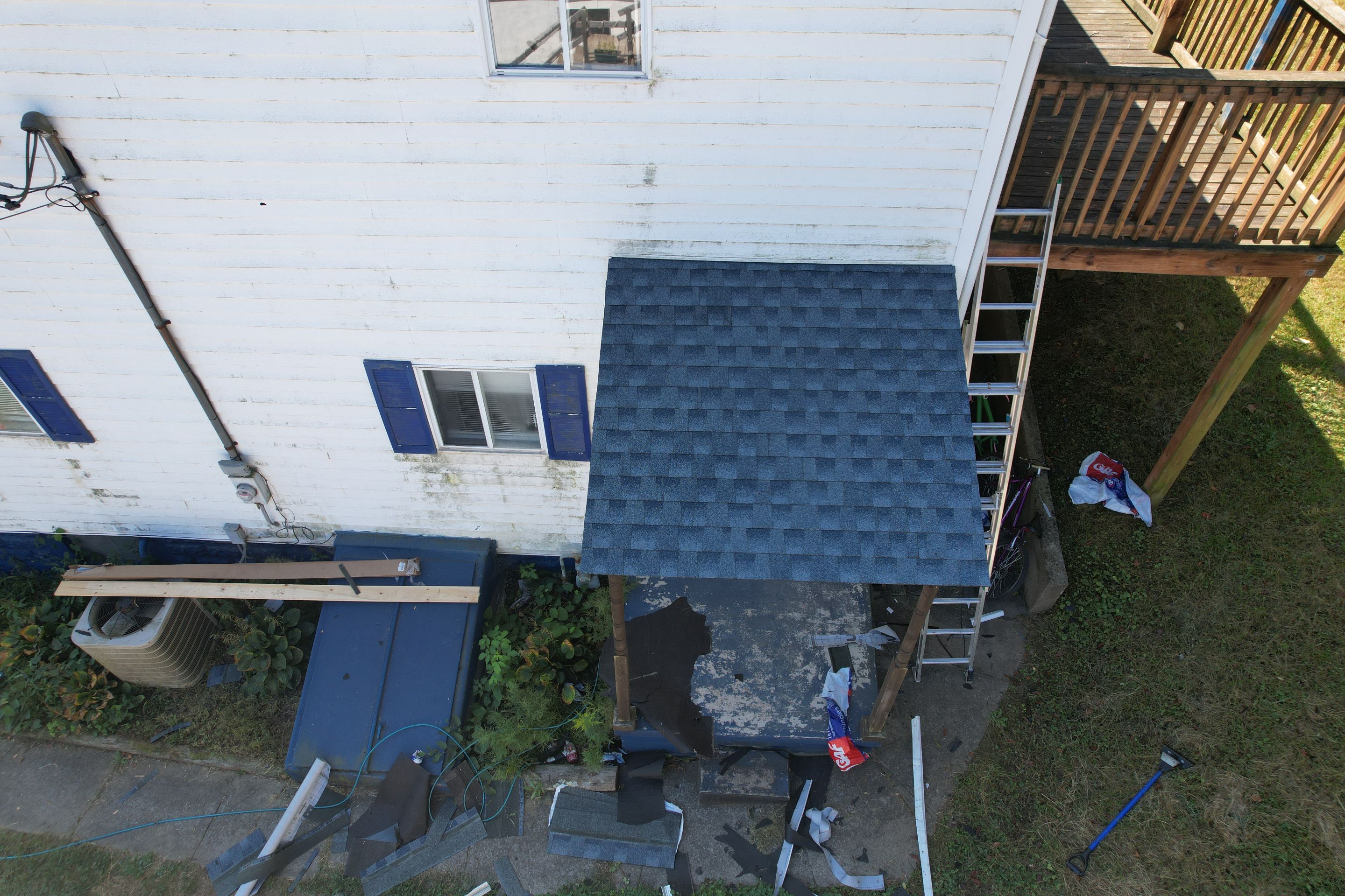 Residential Roofing Installation using GAF Timberline HDZ Biscayne Blue by Rainstoppers Roofing