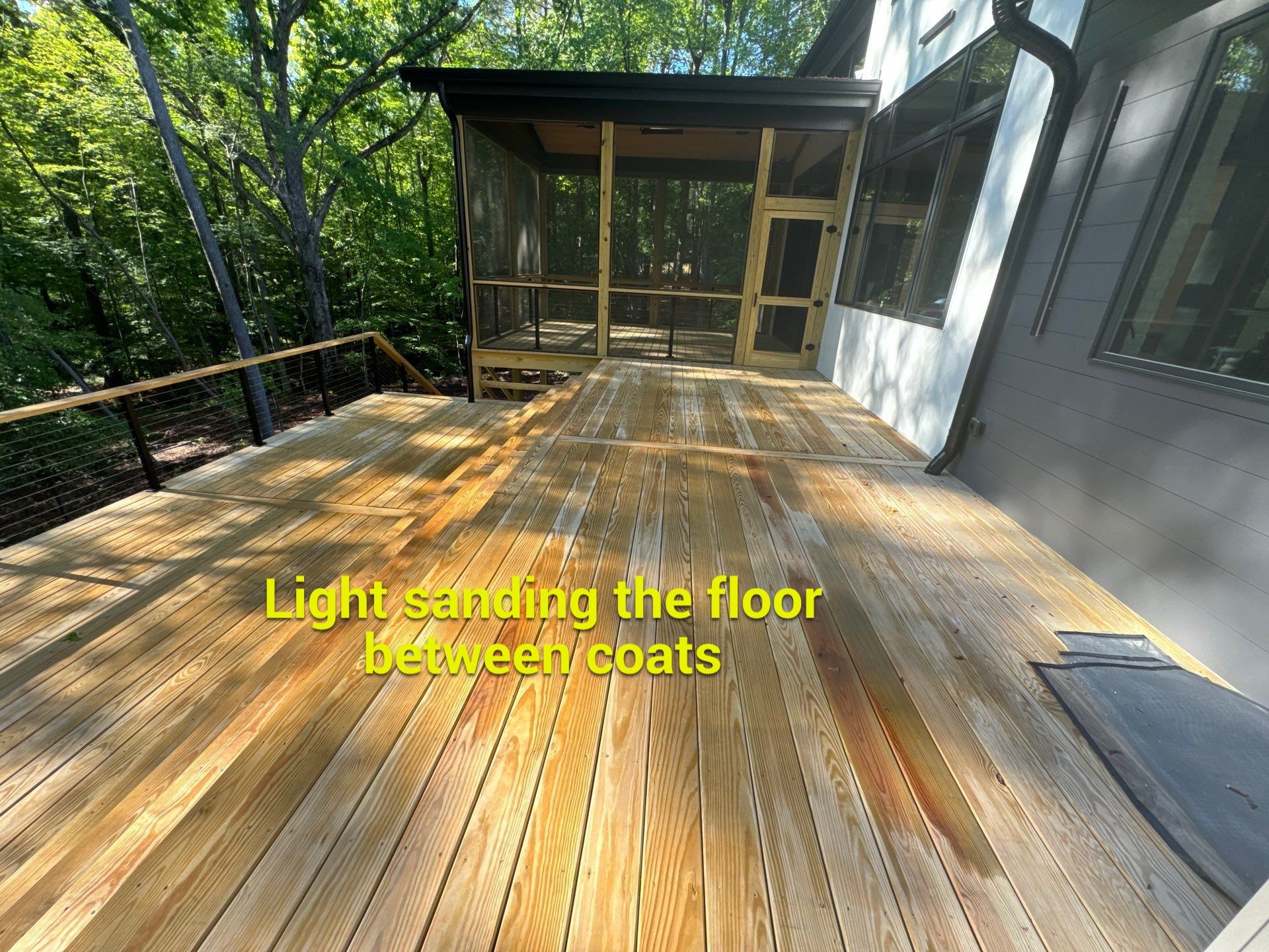 Porch and Deck staining  by GonzalezPainters & Contractors Inc 