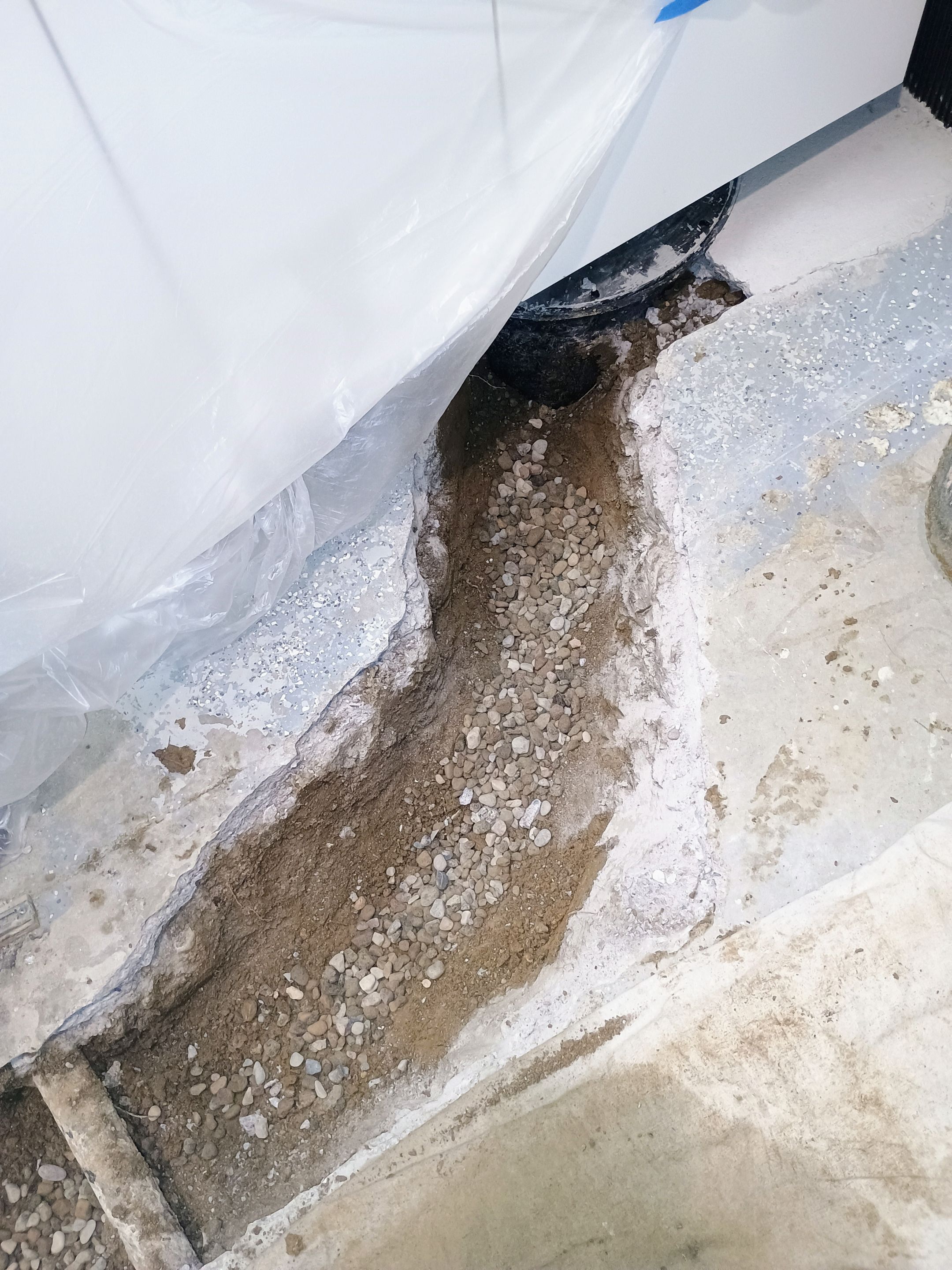 Interior Drain Tile in St. Louis Park by Waterproofing Northeast