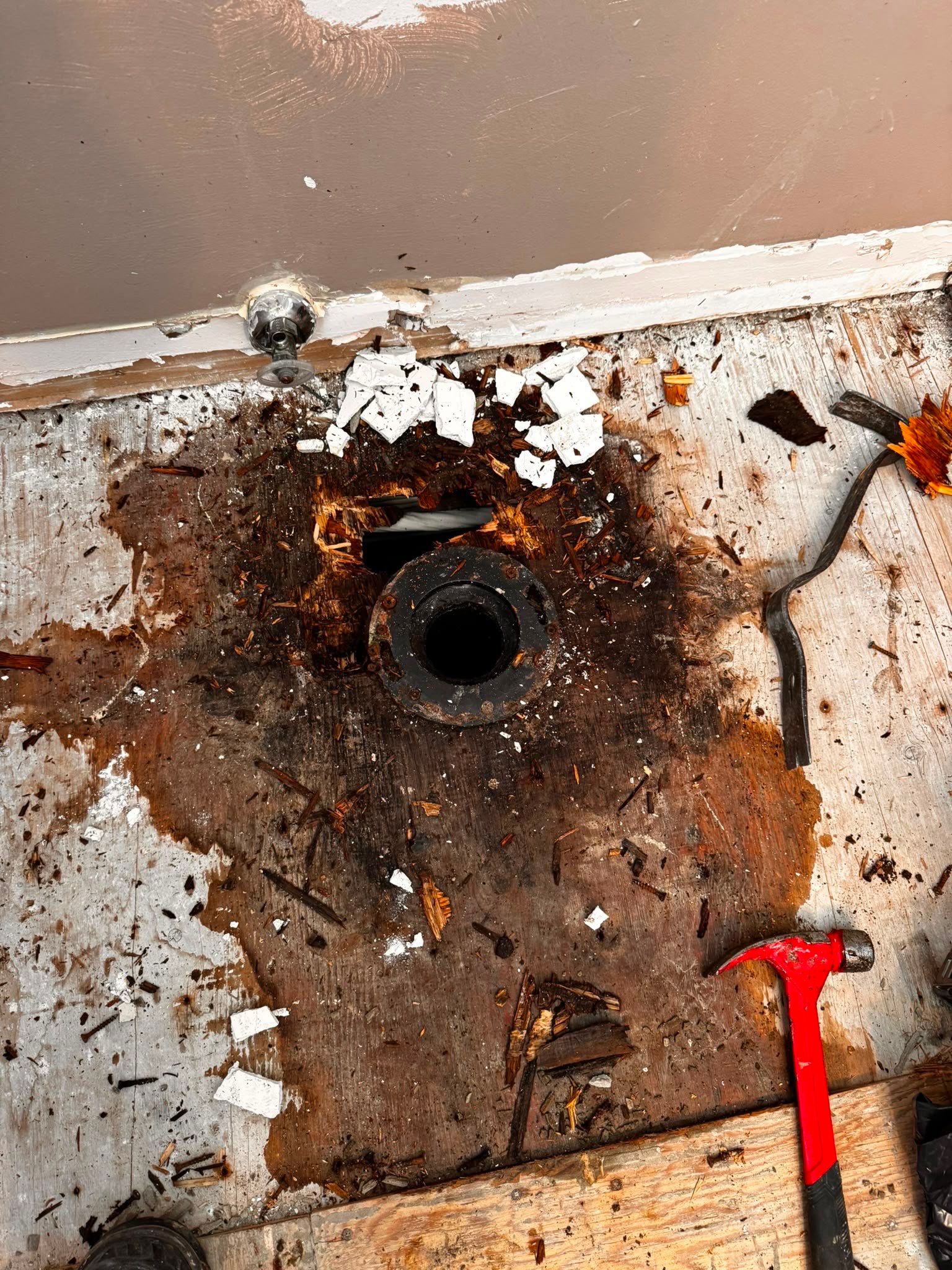 Bathroom Tile Floor Upgrade After Toilet Leak – West Vancouver Rental Property by YVR Construction Group