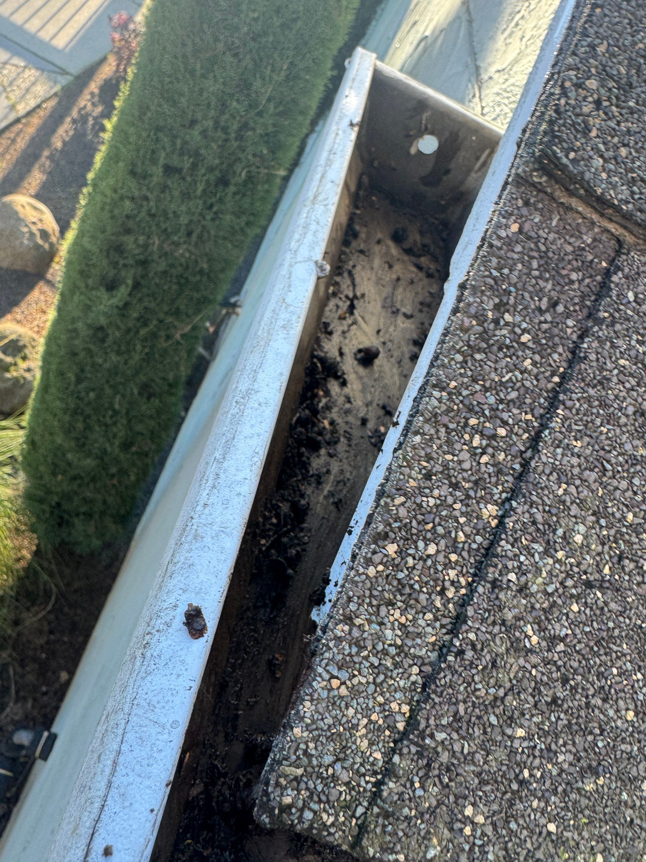 HOA gutter cleaning after photo Chico, CA.