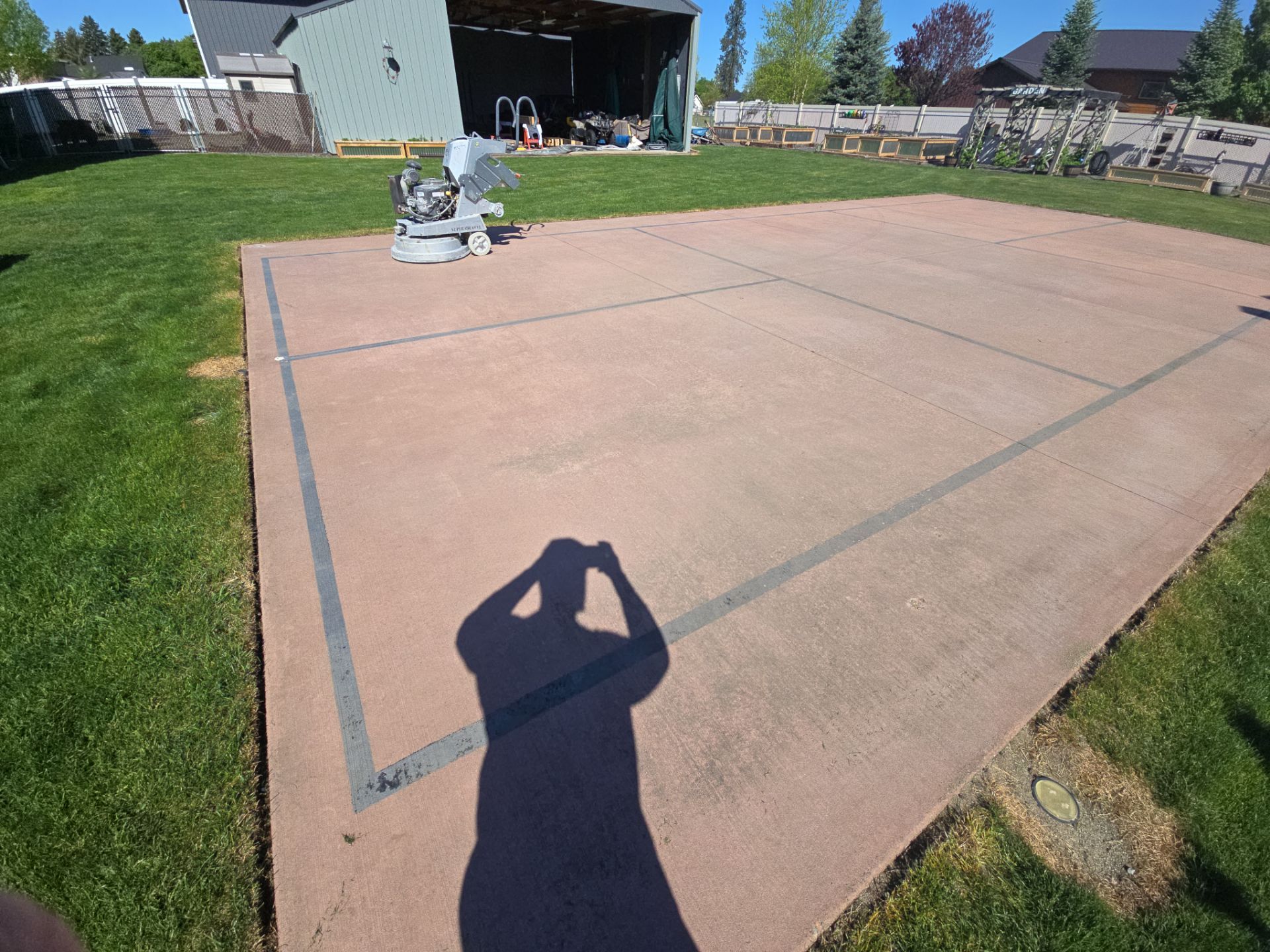 Sports Court Transformation using Ocean Hybrid by Croc Coatings, LLC