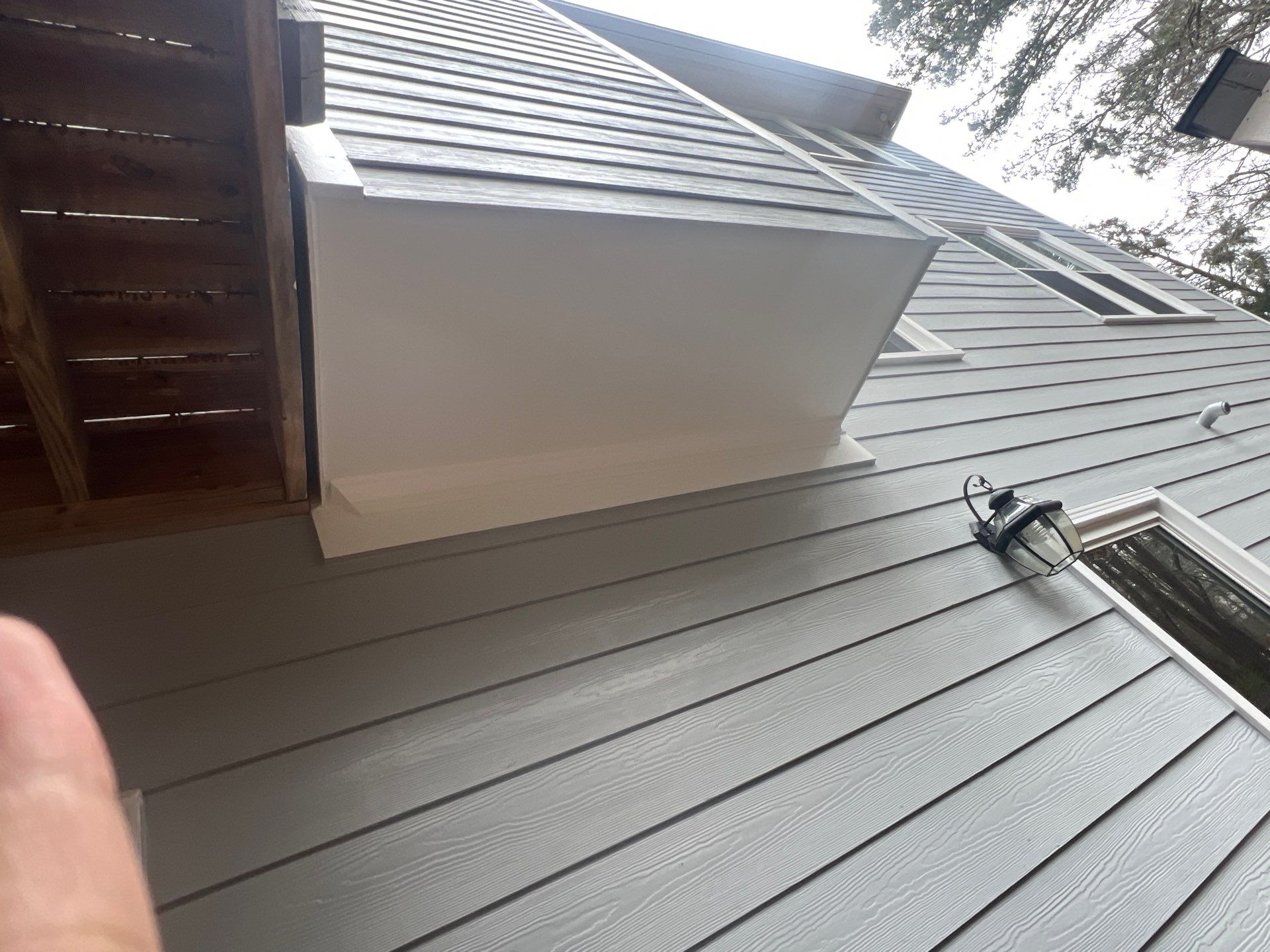 Chimney Siding Reconstruction and Full Exterior Painting in Marietta by Swift Home Renovations