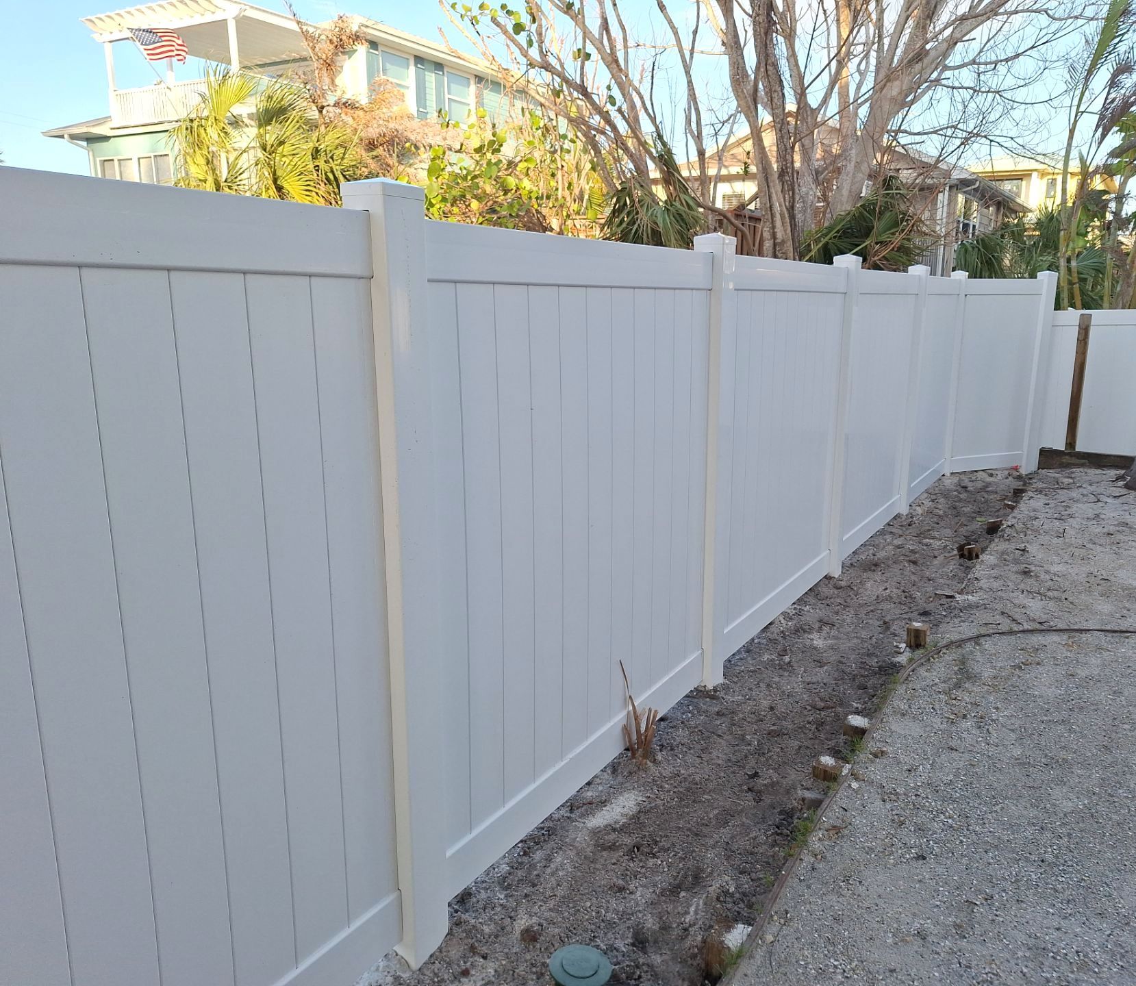 Vinyl Fence Installation using 6Ft Vinyl Privacy Fence with a 4Ft White Picket Fence by Asap fence and gates, LLC