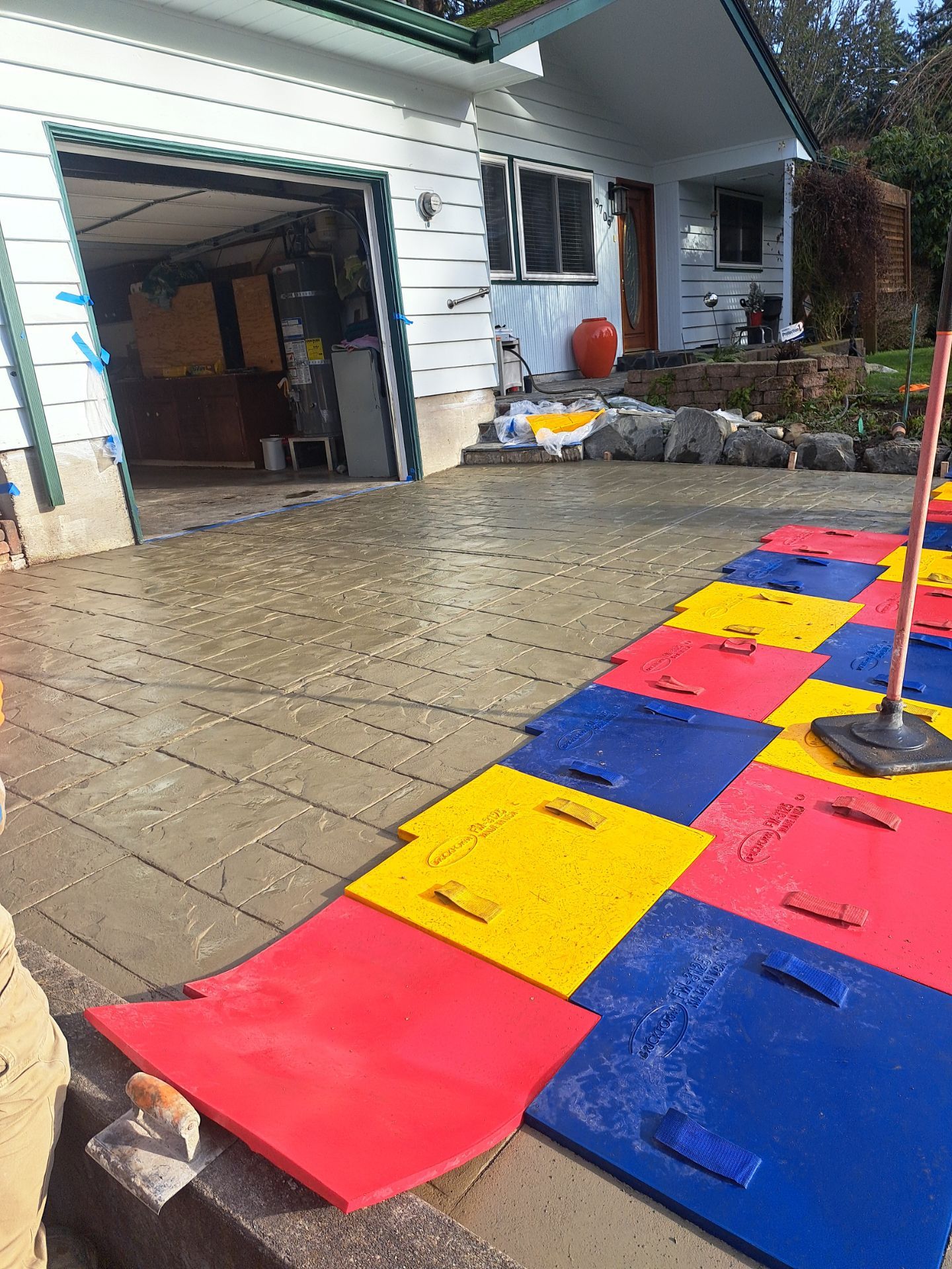 Stamped Concrete Patio and Driveway | Edmonds  by Jireh Asphalt & Concrete Inc 