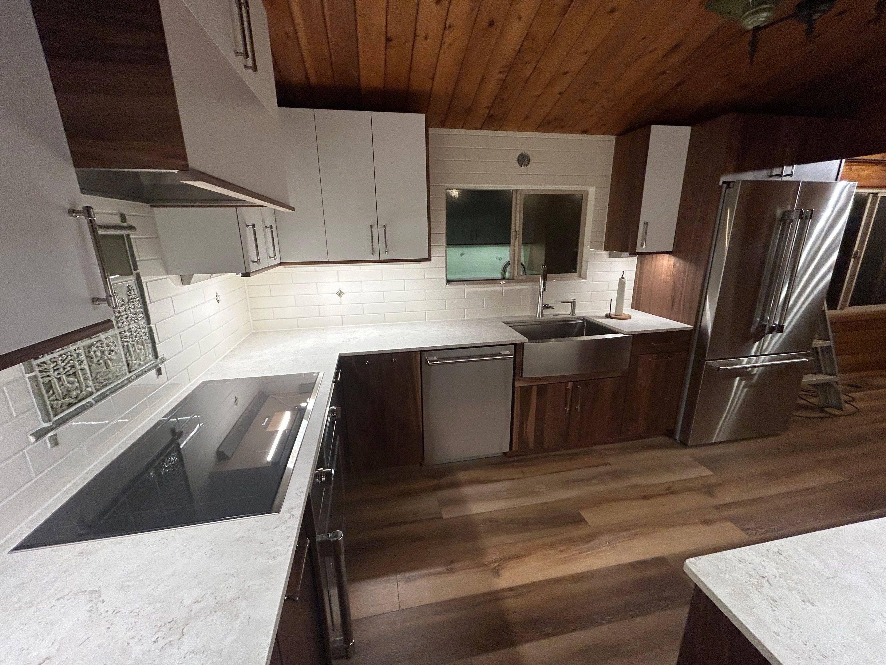 Kitchen Transformation in Newberg Log Cabin by Pinnacle Contractors