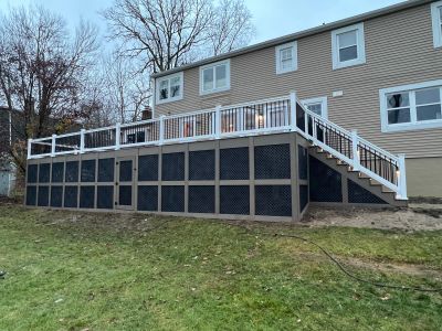 Deck Resurface + Extension  in Randolph by deck guardian