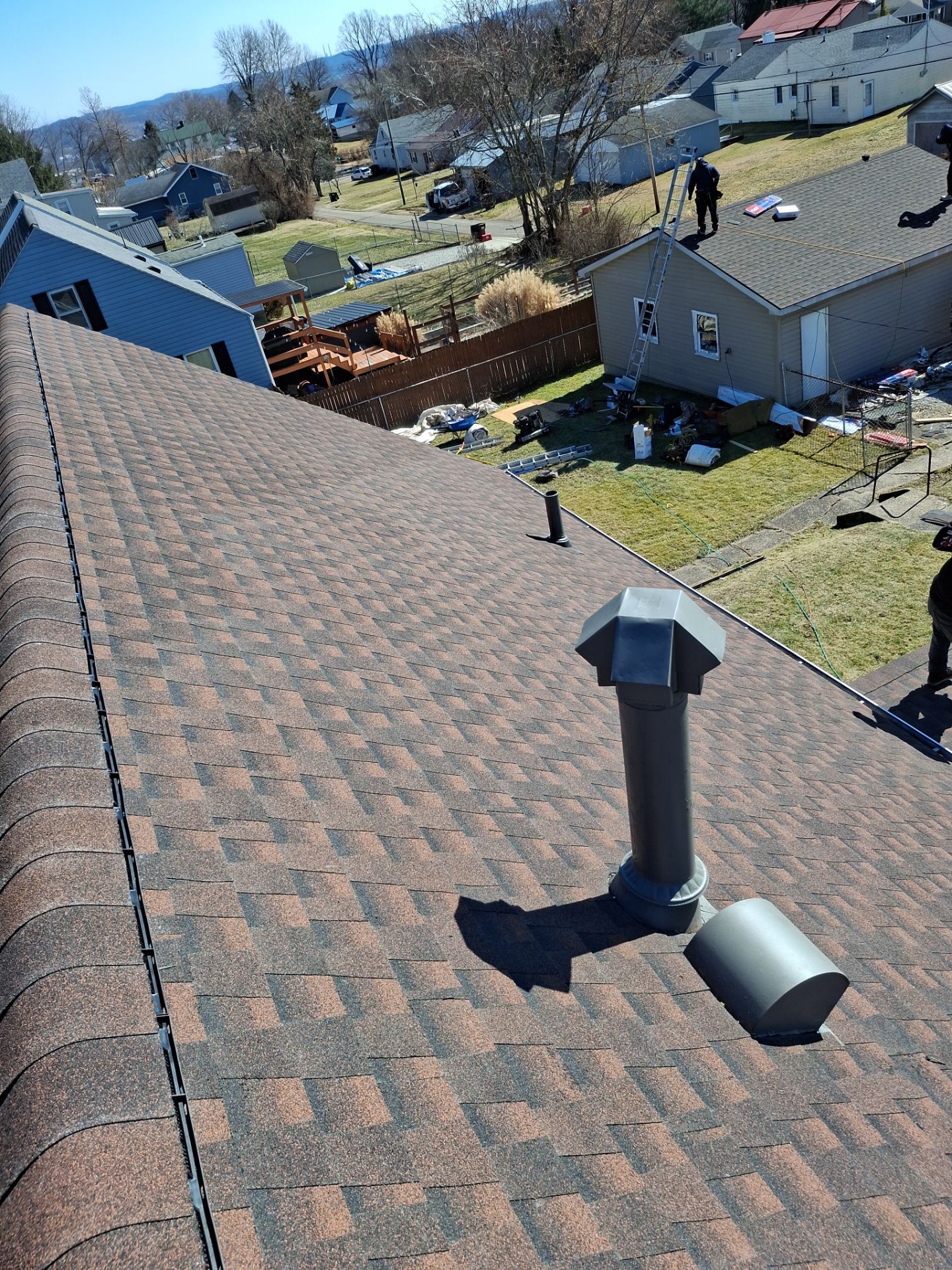 Residential Roofing Installation using GAF TImberline HDZ Hickory by Rainstoppers Roofing