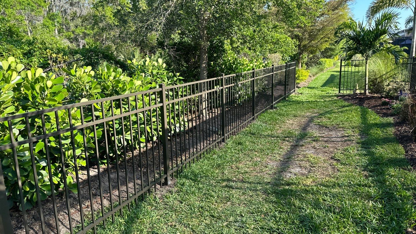 Aluminum Fence Installation using Black 3 Rail Aluminum Fence by Asap fence and gates, LLC