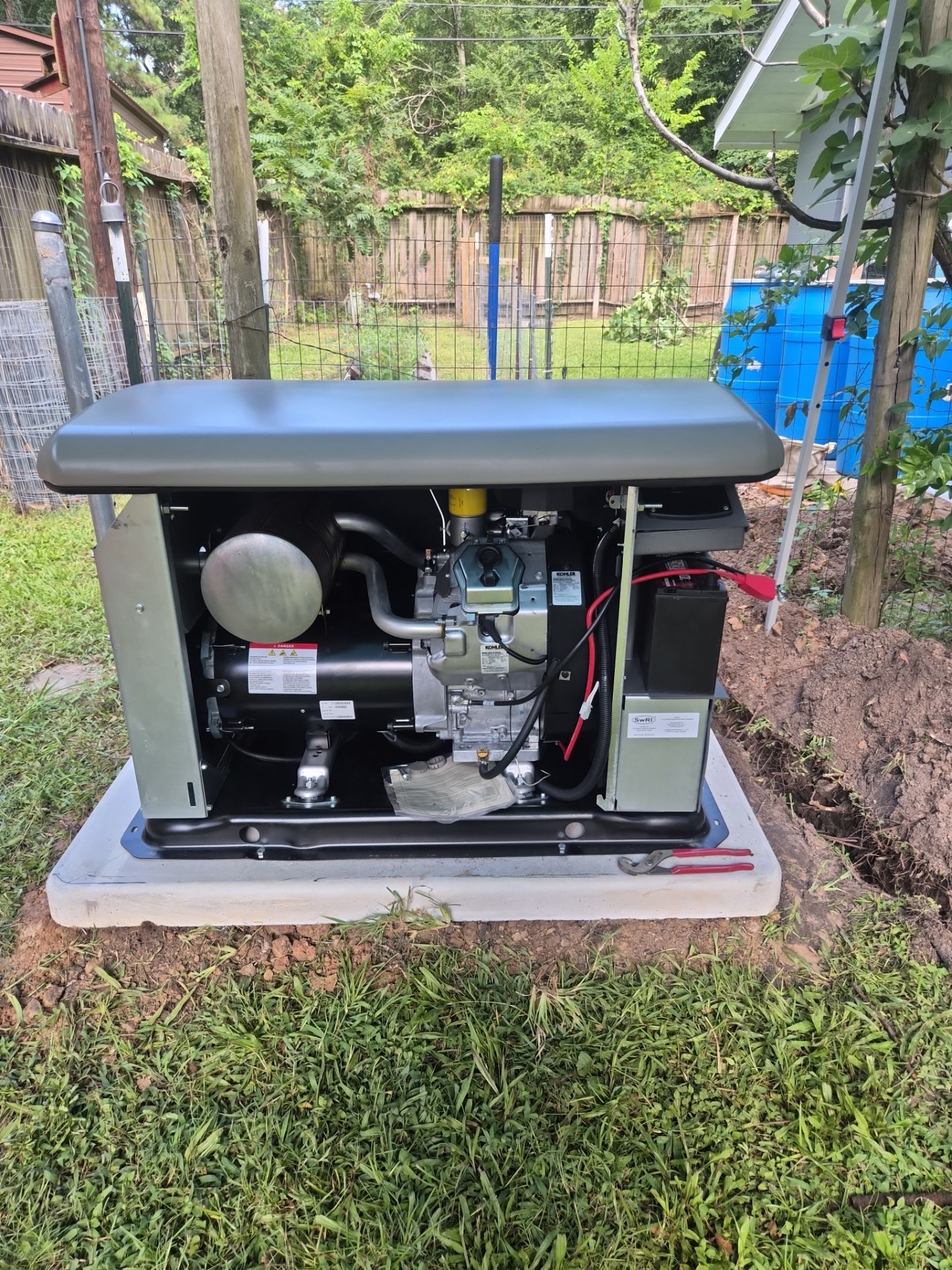 Kohler Air-Cooled Standby Generator Installation in Conroe, Texas by GenTex Elite Services