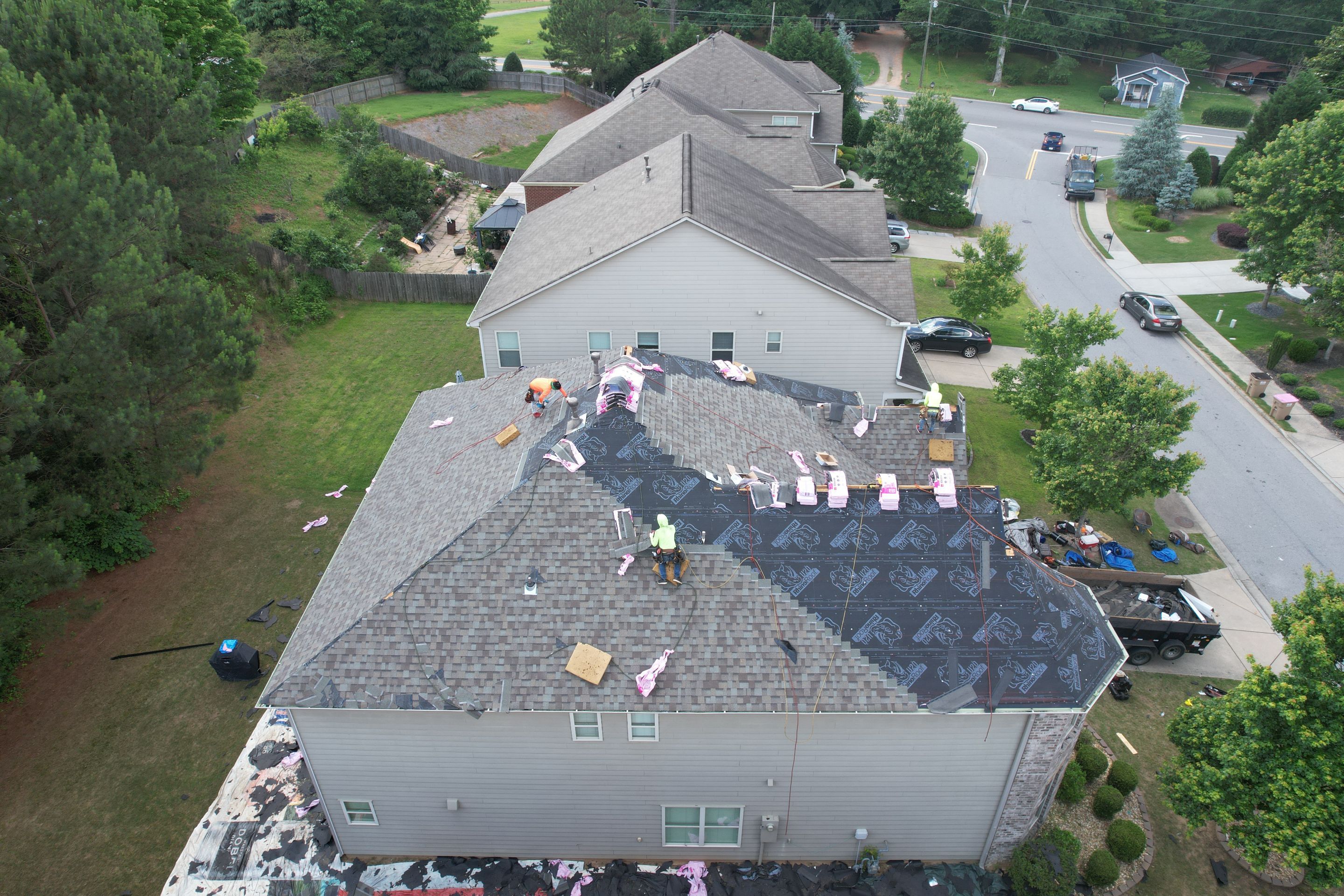 Residential Roof Replacement using Owens Corning TruDef Driftwood by Inspector Roofing and Restoration