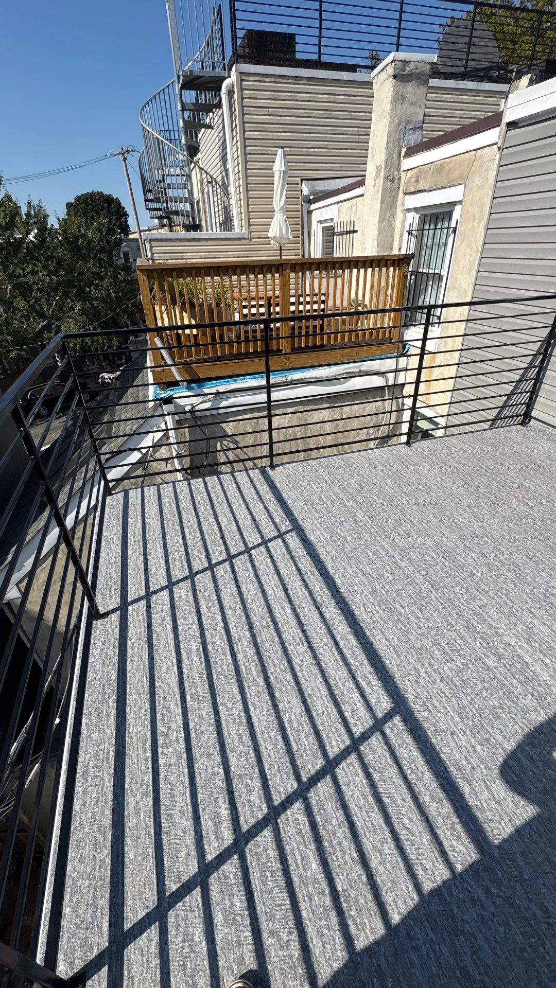 Back Wall & Fiberglass Roof deck Remediation by Philadelphia Quality Roofing