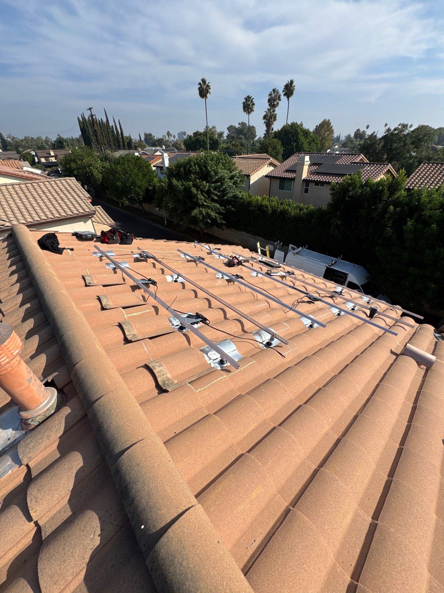 Nine-Panel Solar Power System Installation in Los Angeles by AWS Solar