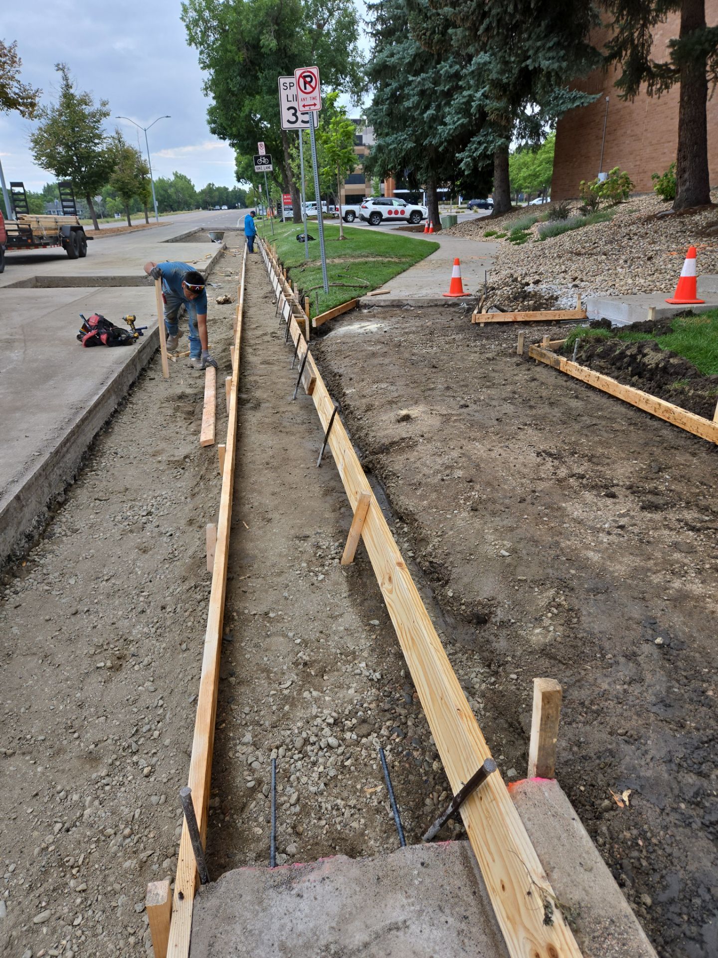Right of Way work on JFK Blvd in Fort Collins by  Center Line Concrete