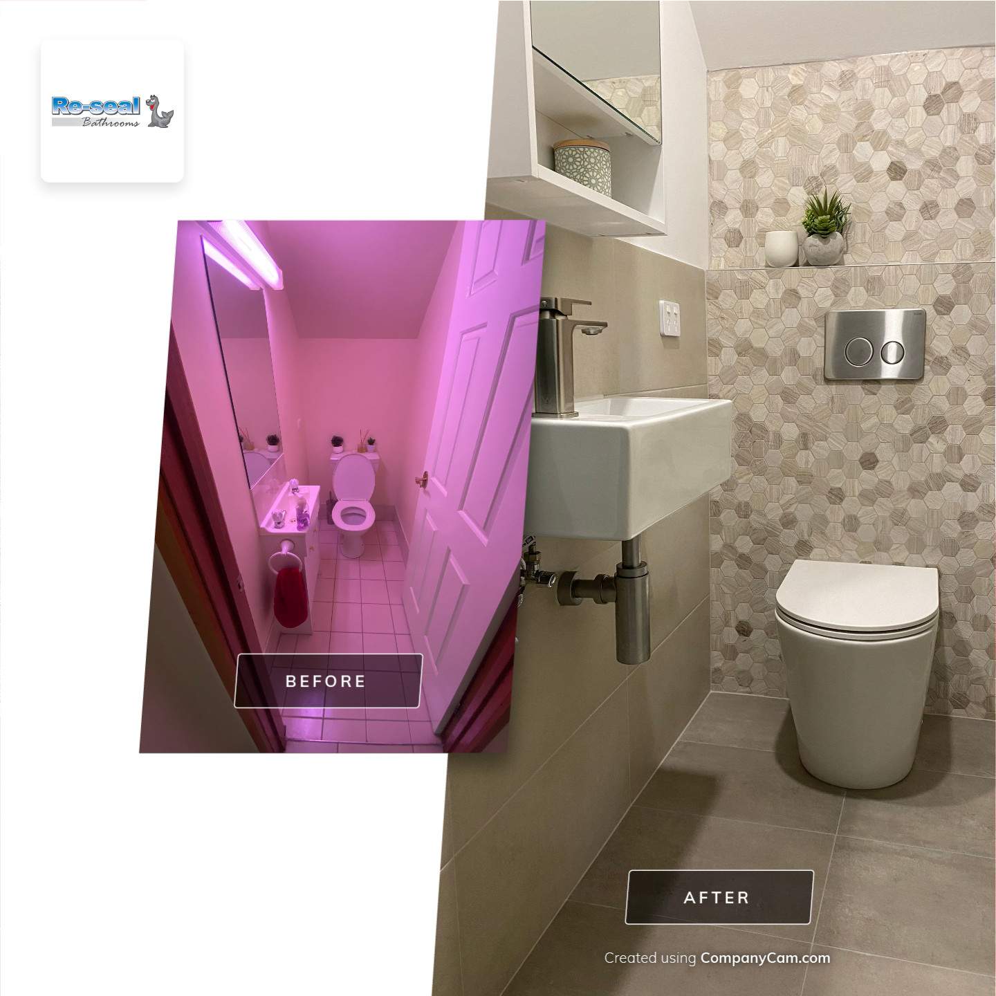 Double Bathroom & Double Toilet Renovation by Re-seal Bathrooms