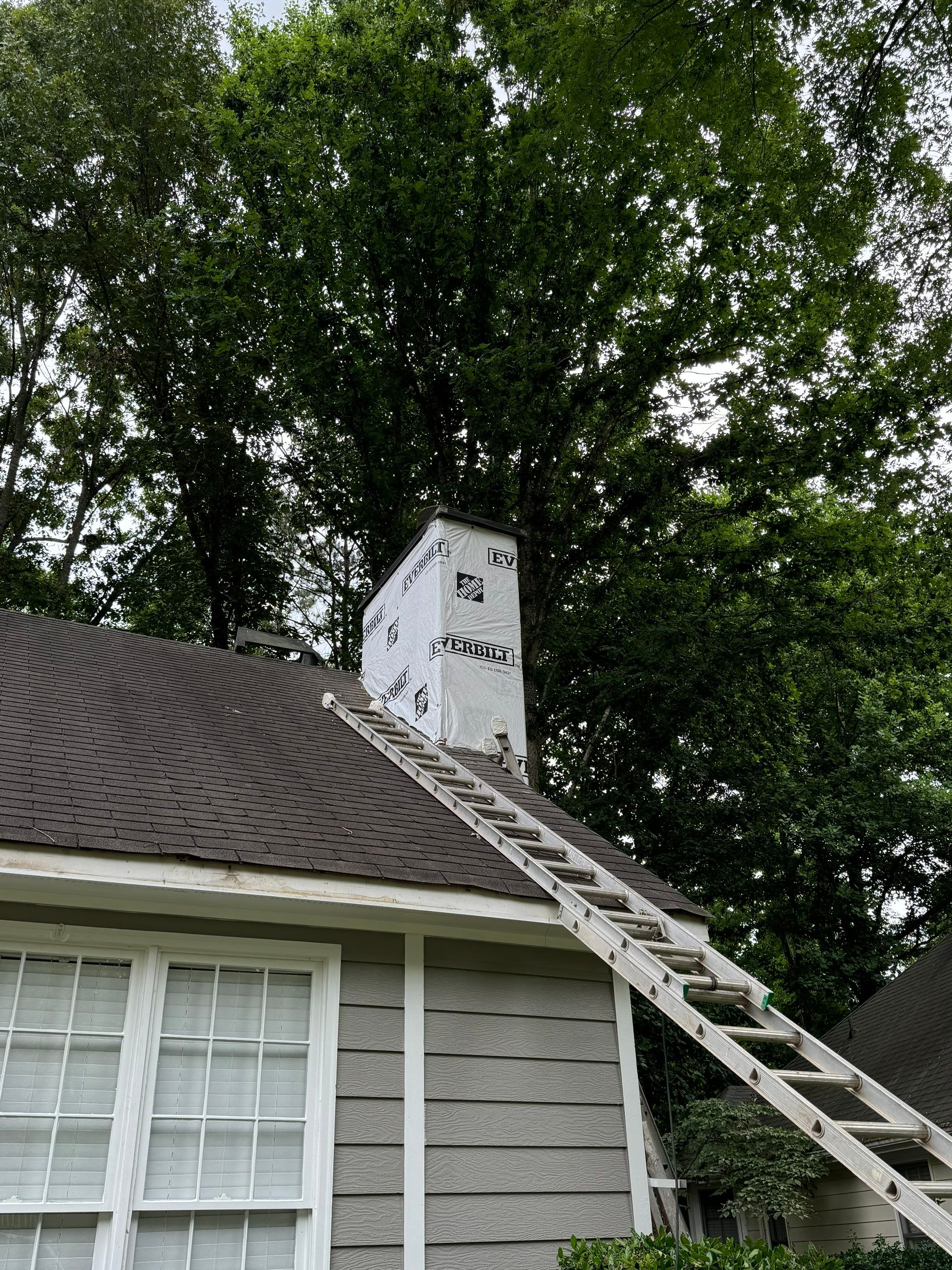 Exterior Painting and Chimney Siding Refresh in Woodstock, Georgia by Swift Home Renovations