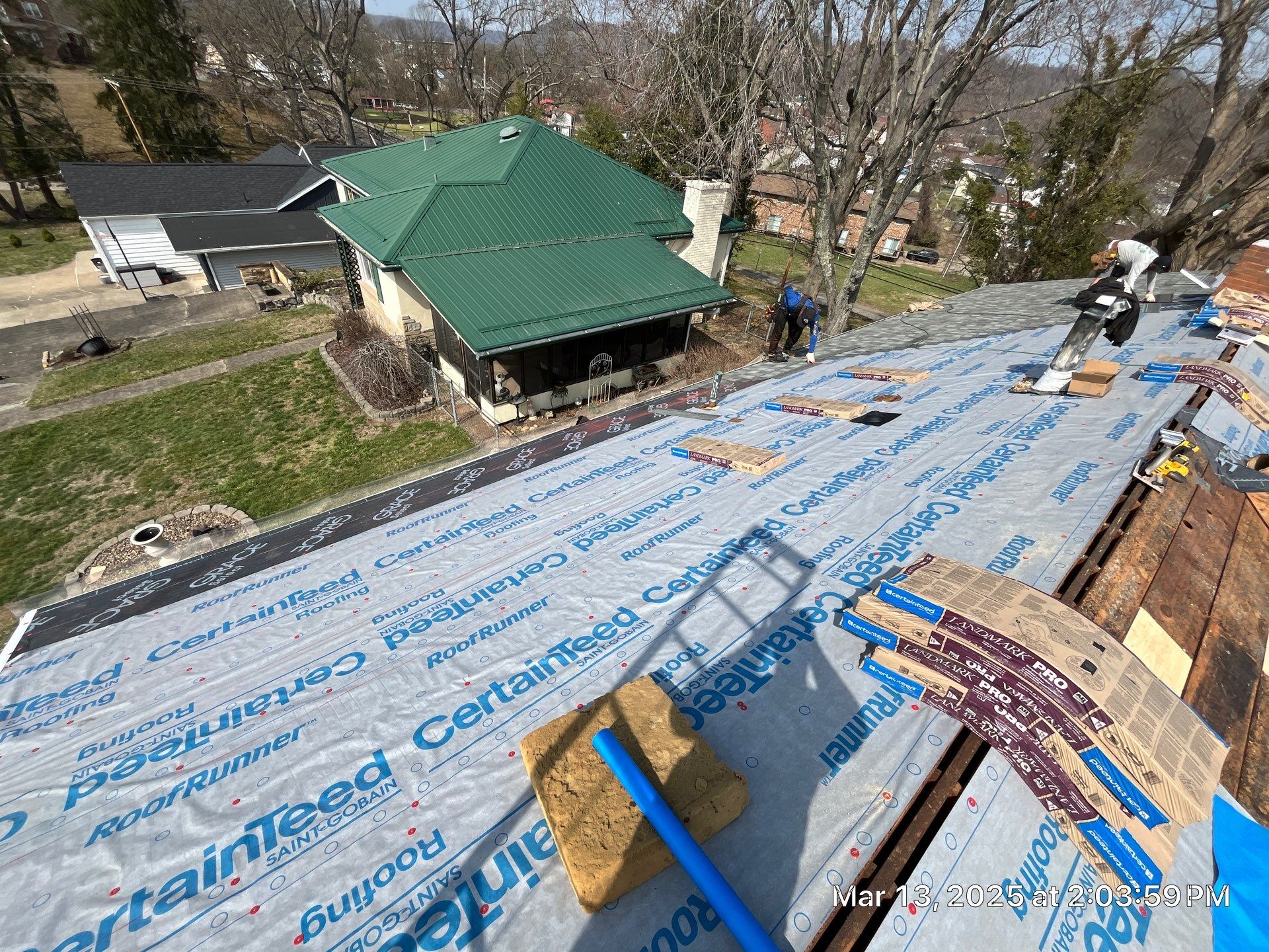 Residential Roofing Installation using Certainteed Landmark Pro Shingles by Fahey Roofing + Contracting