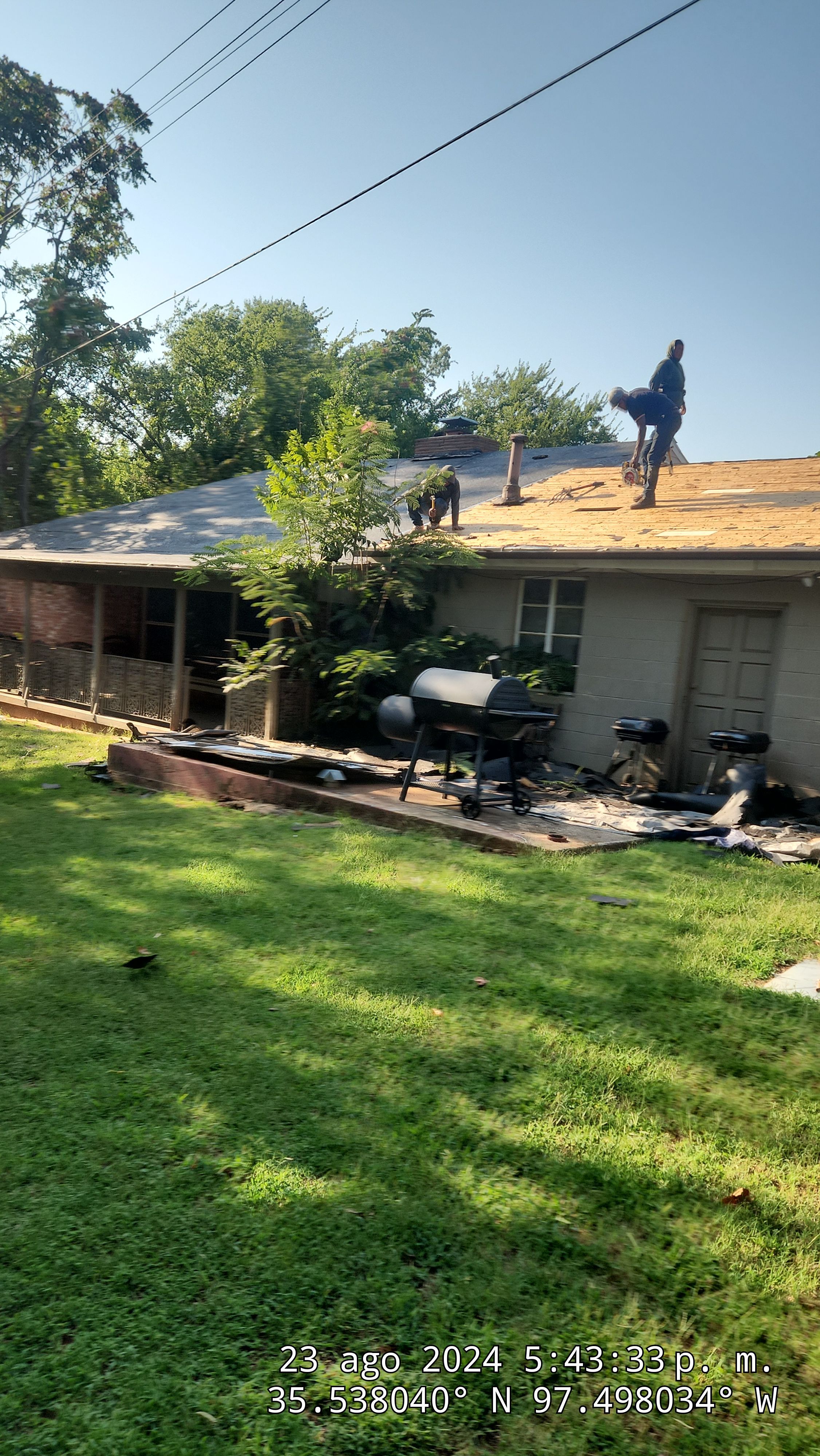 Reroof using IKO Granite Black by Castillo Roofing