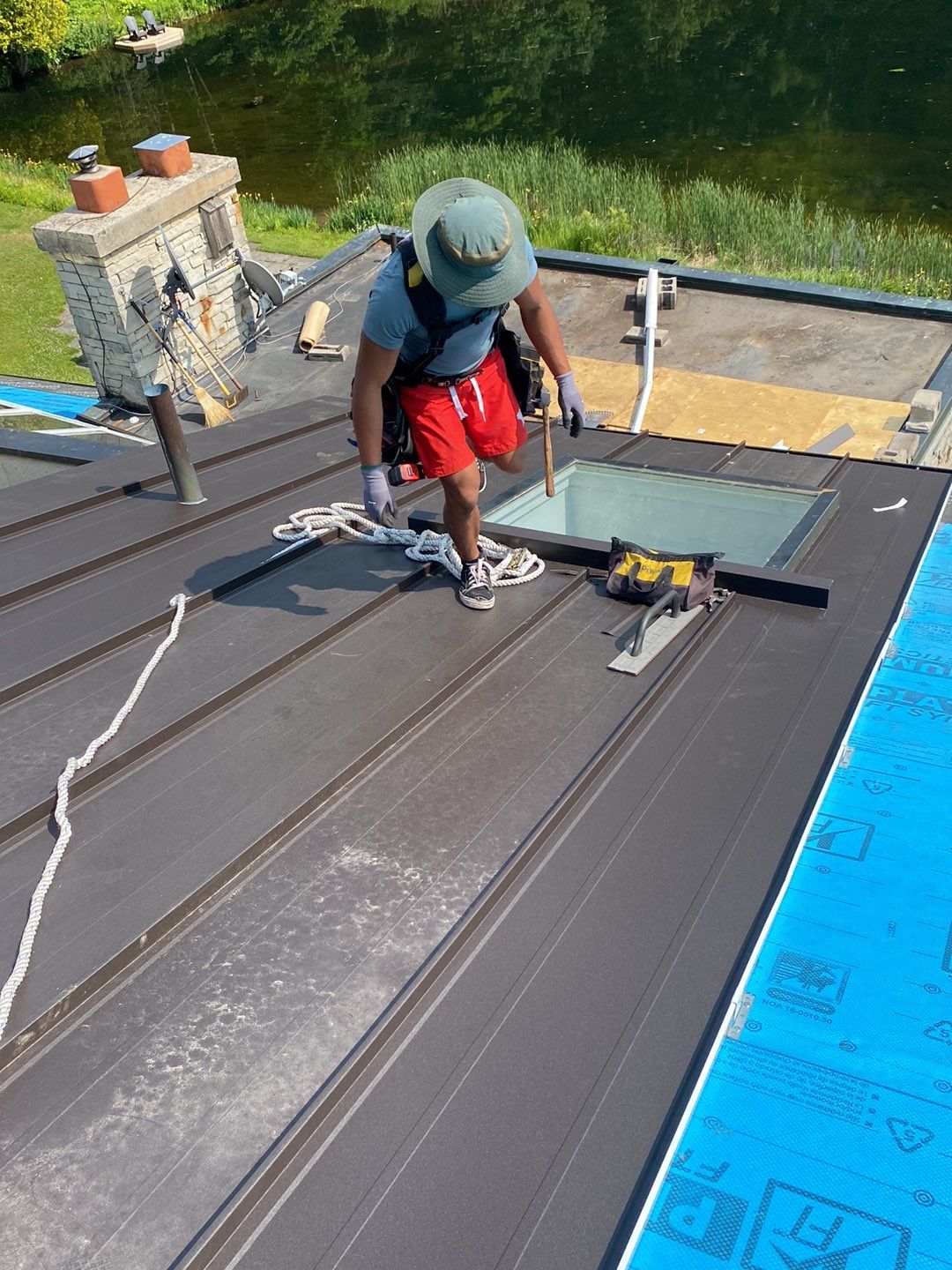 Roof Replacement using 16" Standing Seam Panels by Jay Carter Roofing & Sheet Metal