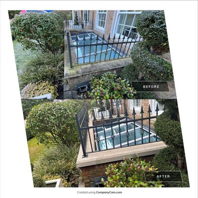 Roof and Stonework using Honda 15lpm Low Pressure Washing Machine