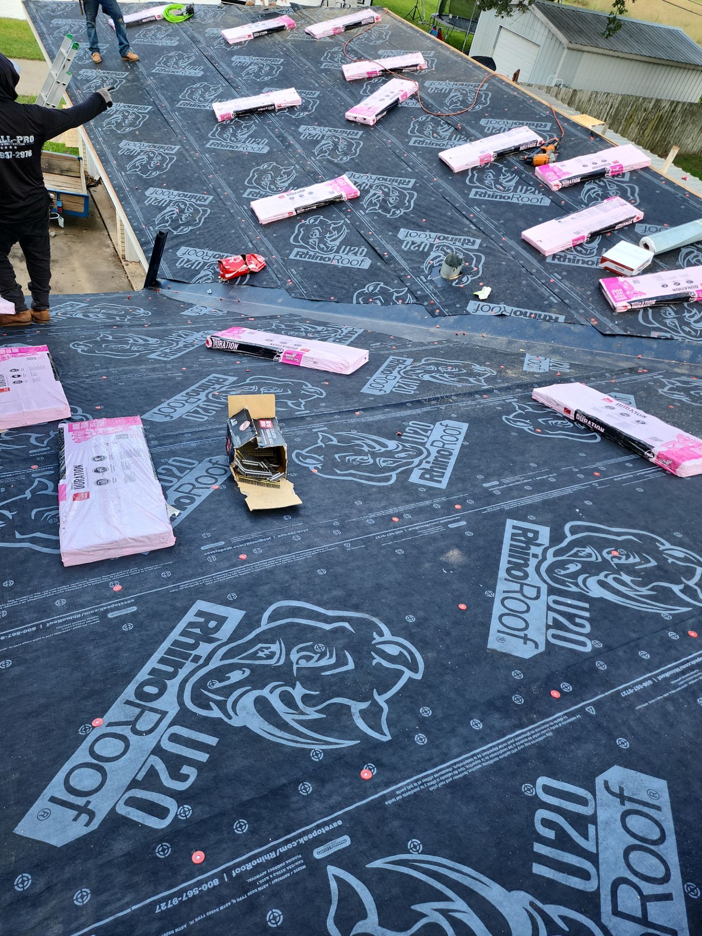 Residential Roofing Installation using Owen's Corning Duration (Lifetime) Shingles by Roof Repair Company