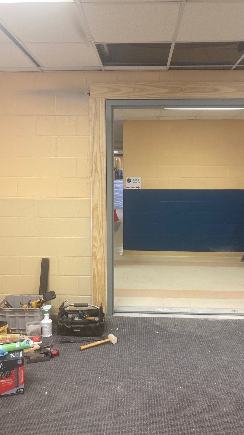 Wall Repair and Door Installation by Dodson House Moving