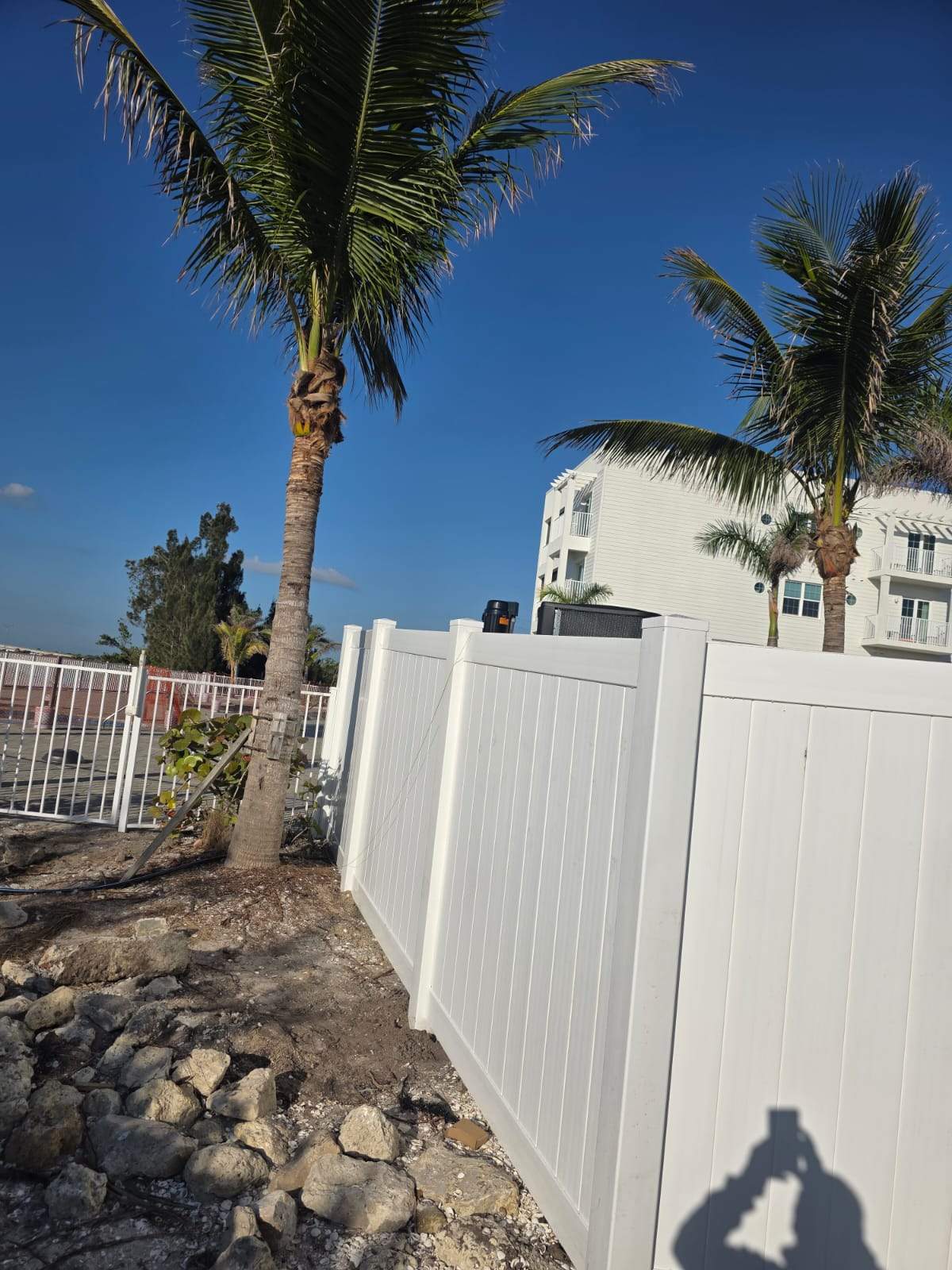 White Aluminum Railing Installation for Commercial Property in Port Charlotte by True Fence LLC