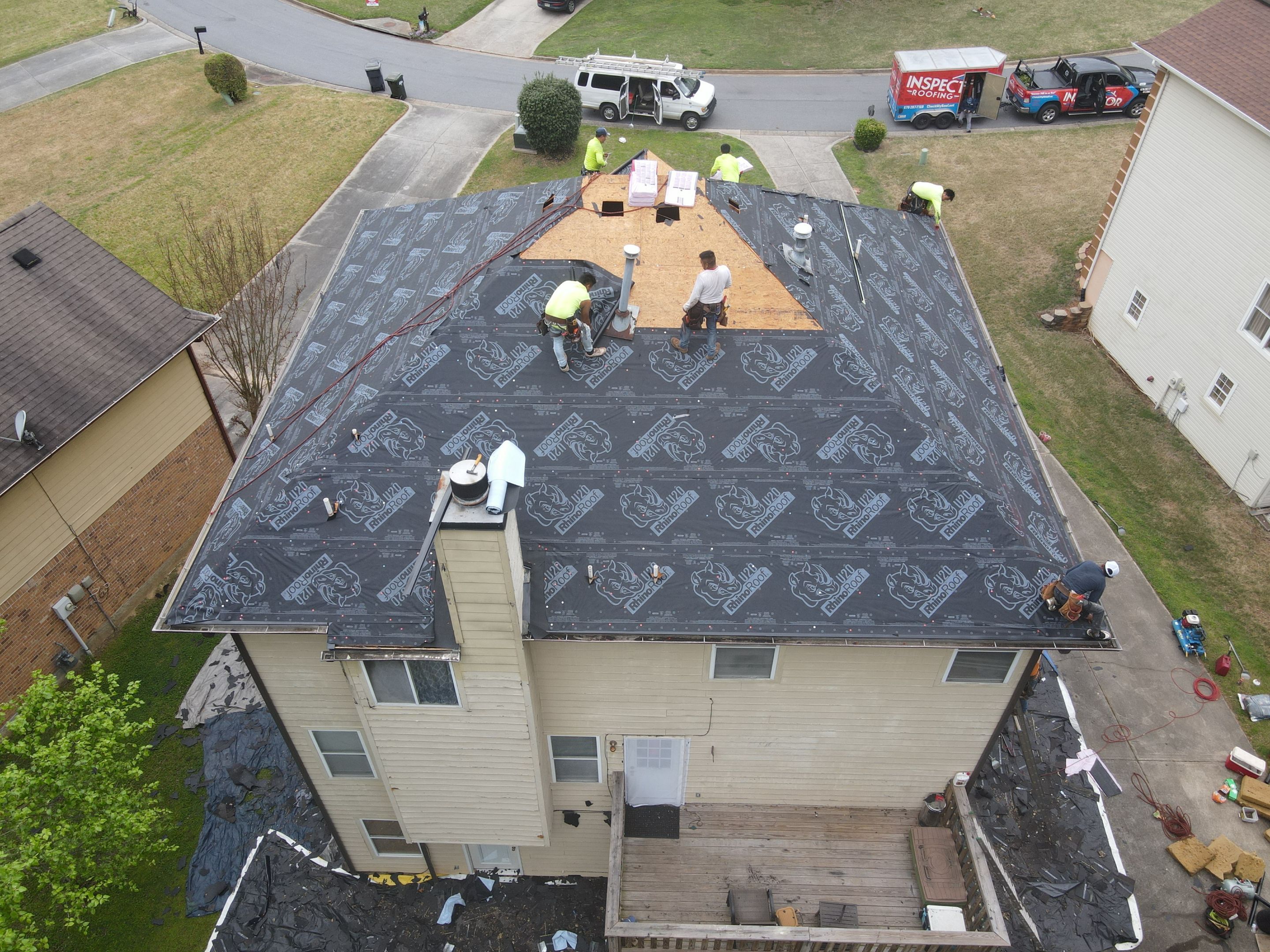 Residential Roofing Installation using Owens Corning by Inspector Roofing and Restoration
