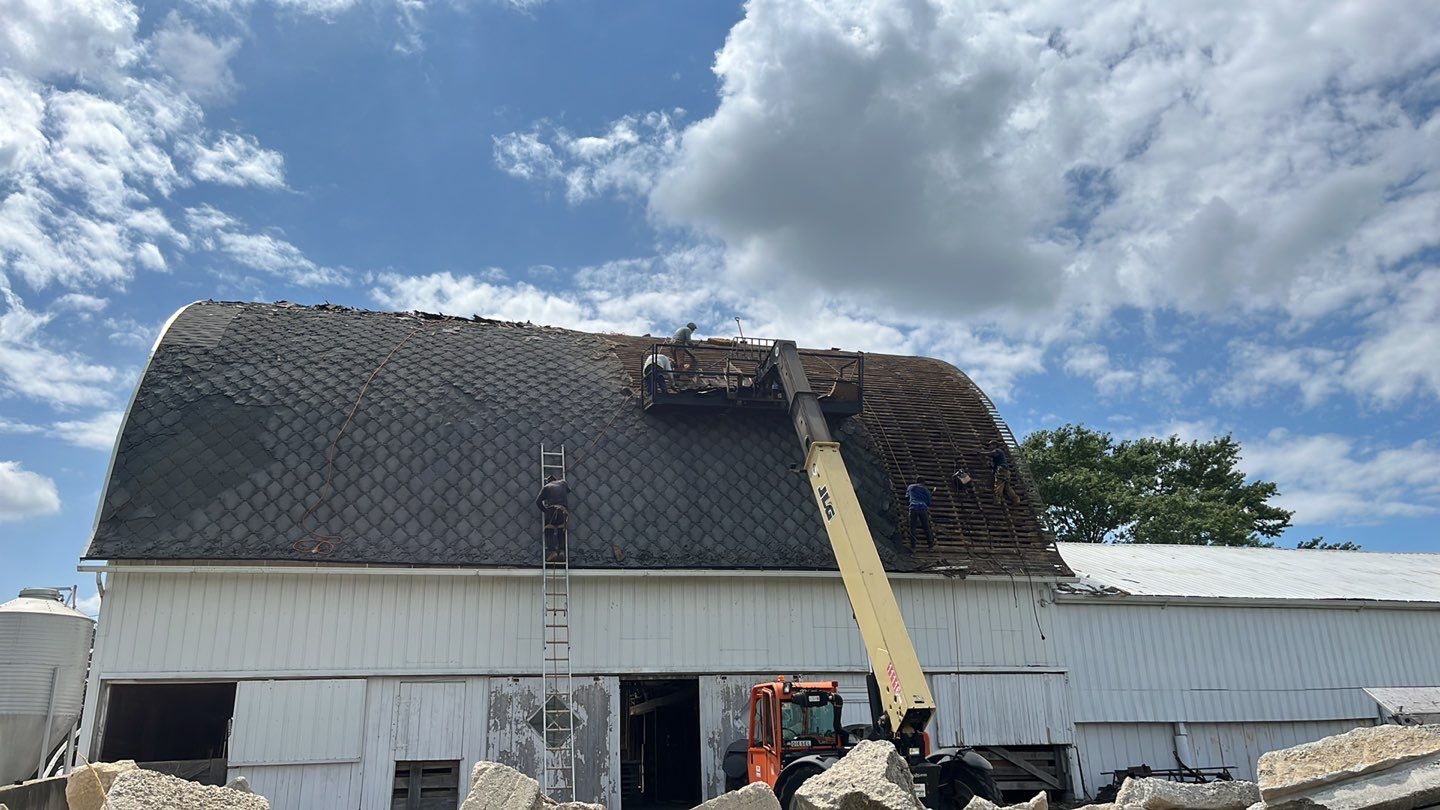Barn Roofing Installation using GAF Timberline HDZ Charcoal by Nitro Roofing and Construction