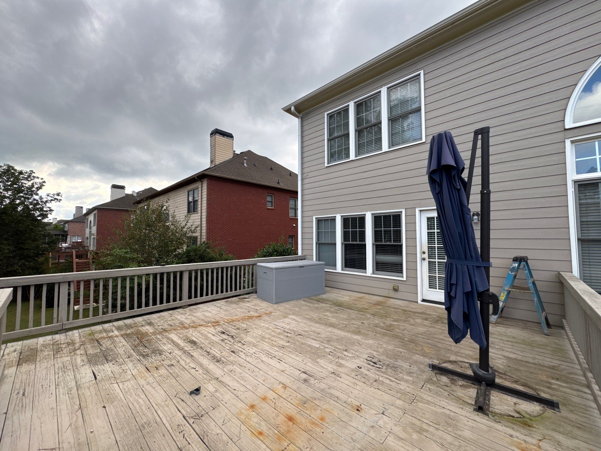 Custom Composite Deck and Covered Gabled Porch in Marietta by Swift Home Renovations