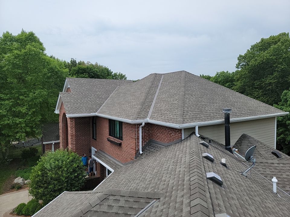 Residential Roofing Installation using Certainteed Landmark Moire Black by MODERN EXTERIOR SYSTEMS