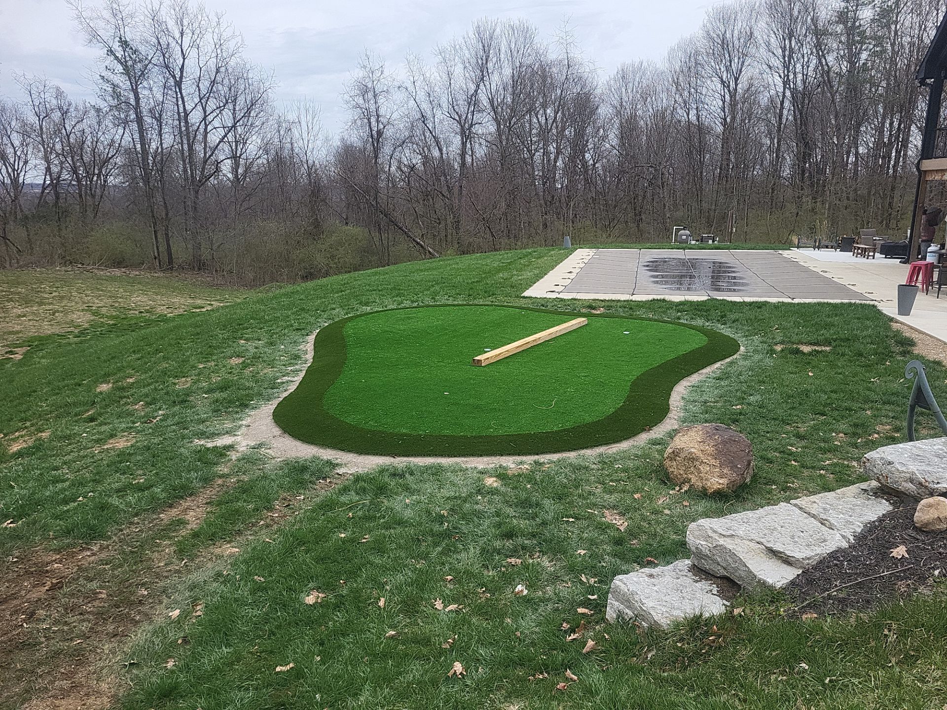 Residential Putting Green Installation in Enon, OH by Southwest Greens Midwest