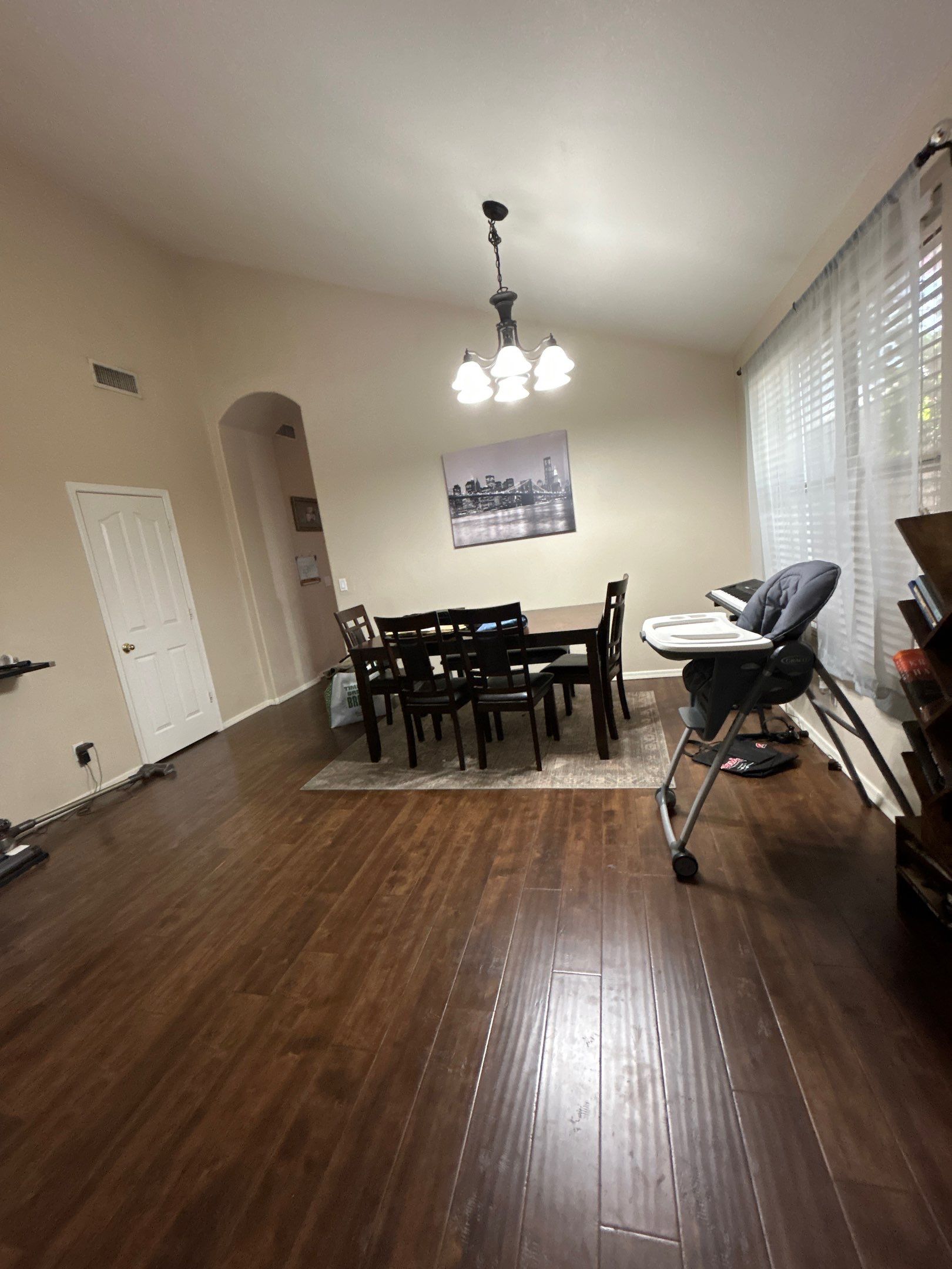 Dark Wood Floor Installation for Chandler Dining Room Renovation by CompanyCam Sales Demo