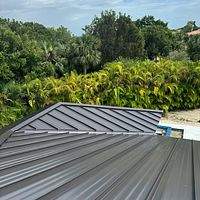 24ga 1.5" Mechanical Seam Dark Bronze  by Total Roofing System The Metal Roof Experts
