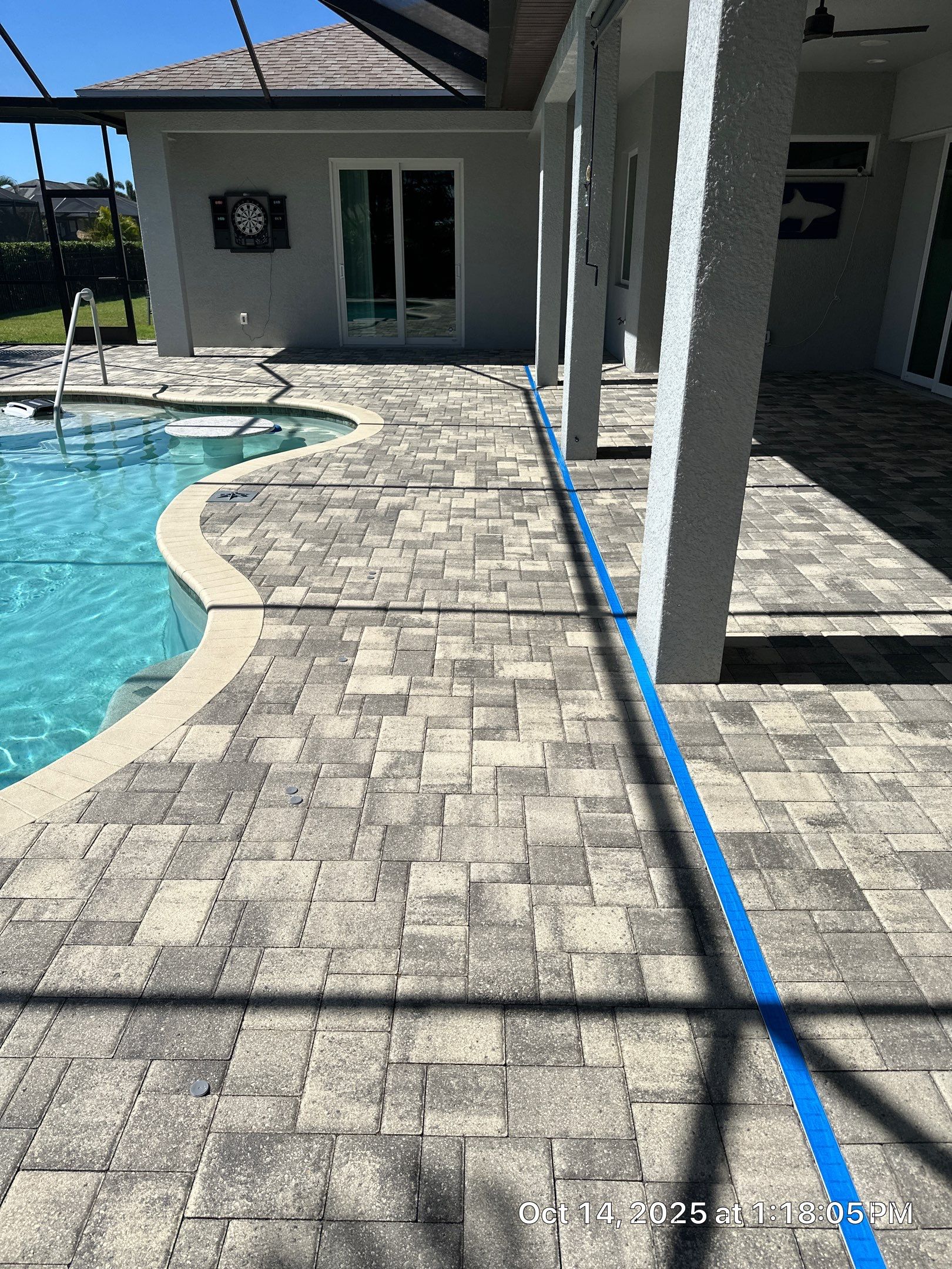 Residential Paver Sealing for Driveway and Pool Deck in La Paloma Sun City Center by Supreme Paver Experts