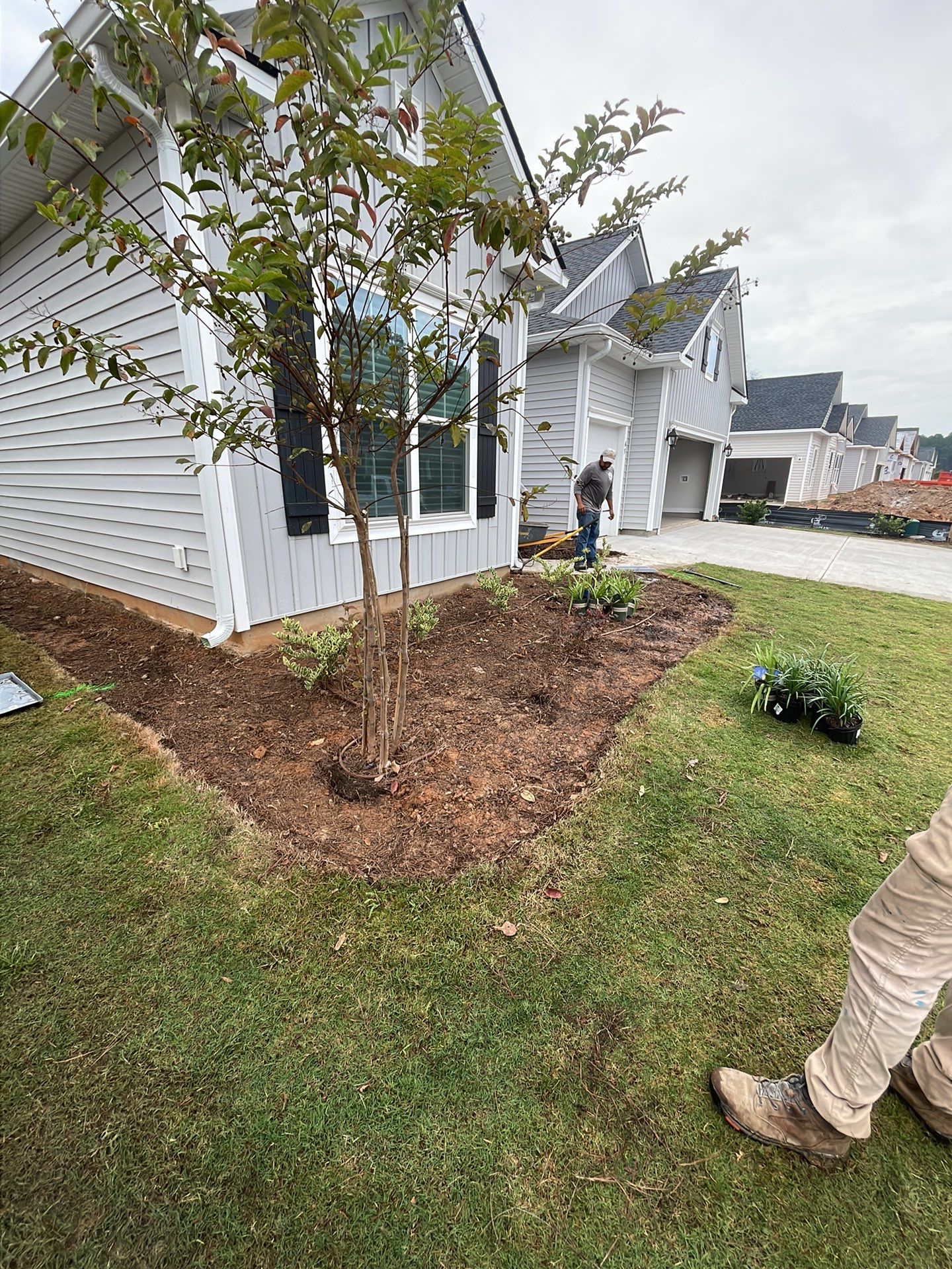 Custom Herringbone Paver Patio and Professional Landscaping in Bluffton by Lowcountry Scapes, LLC