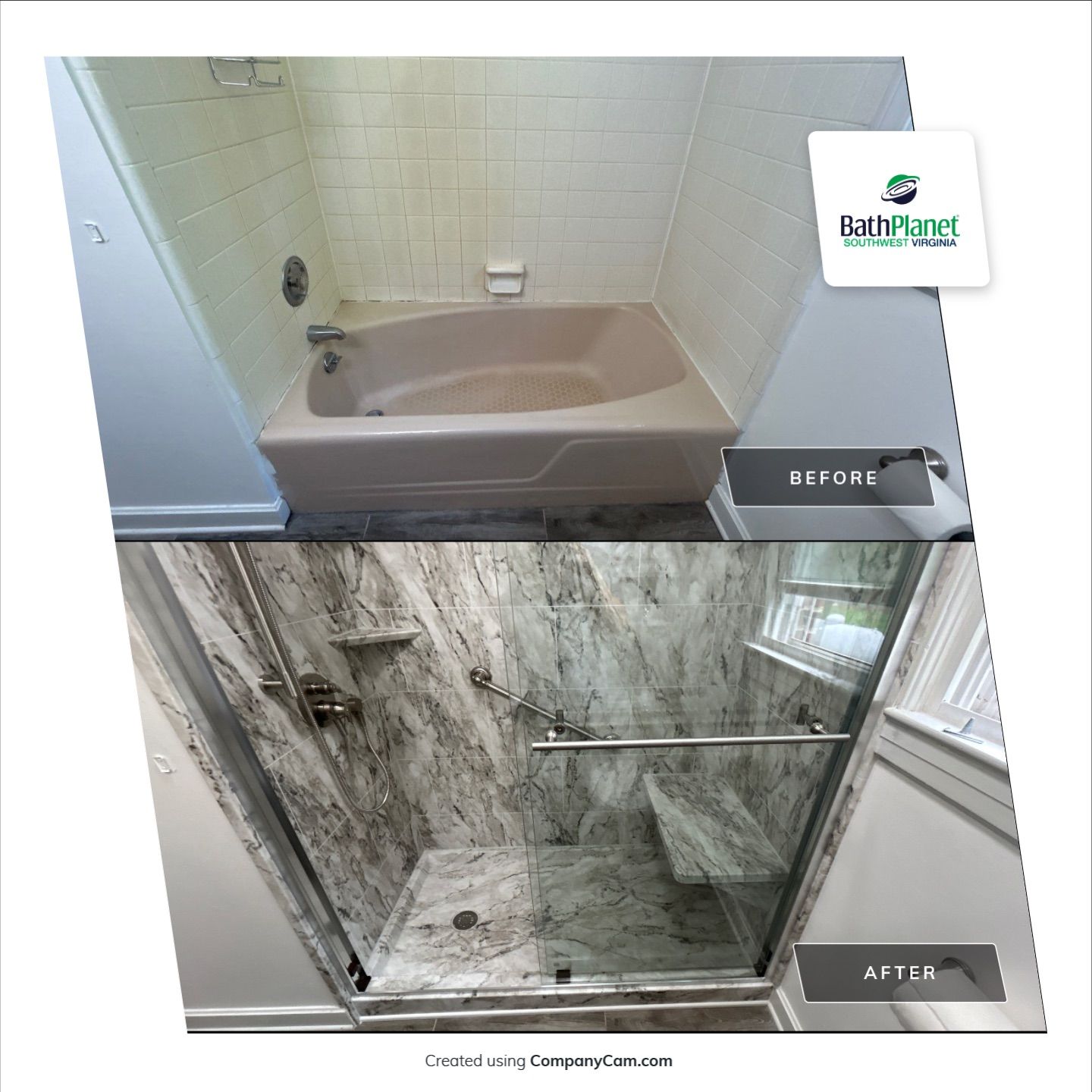 Tub to Shower by BathPlanet SW Virginia