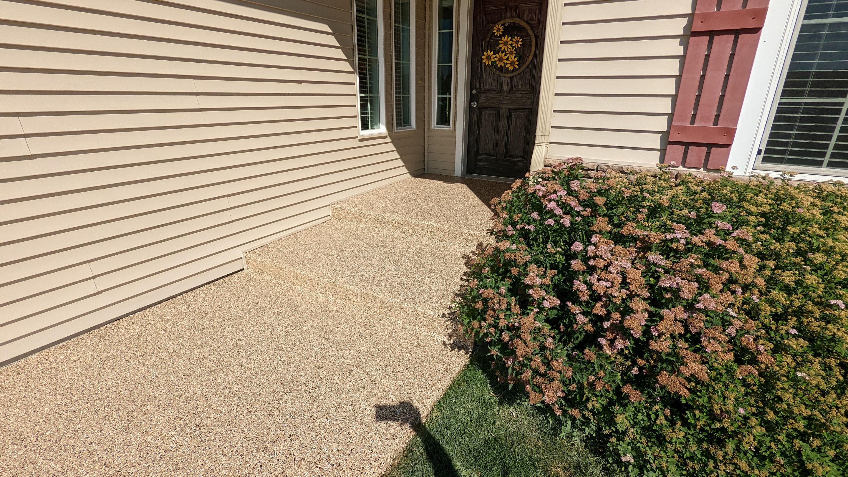 Patio Transformation using Sandstone by Croc Coatings, LLC