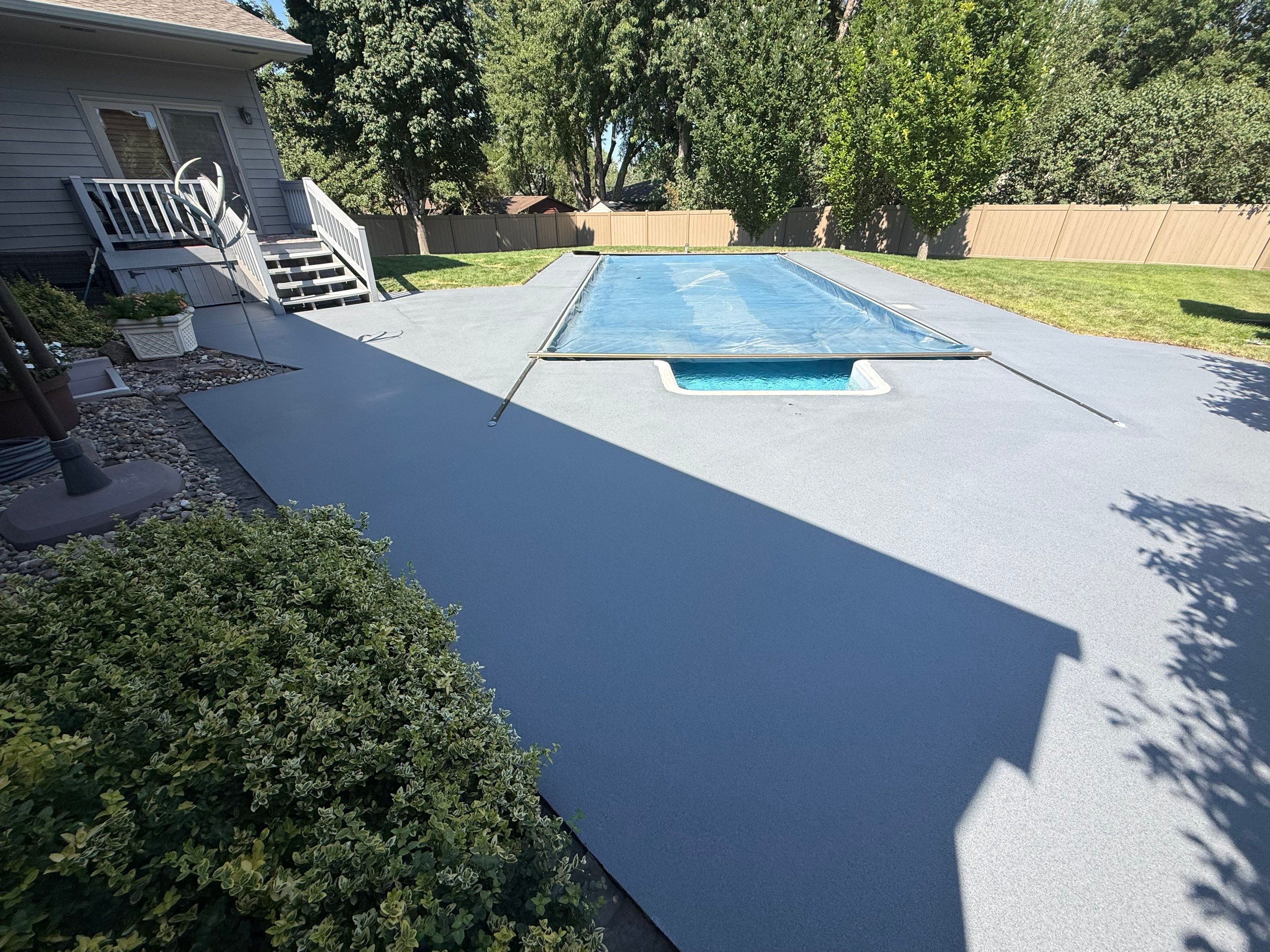 Residential Pool Deck Resurfacing in Sioux Falls by Select Painting, Coatings & Garage Cabinets