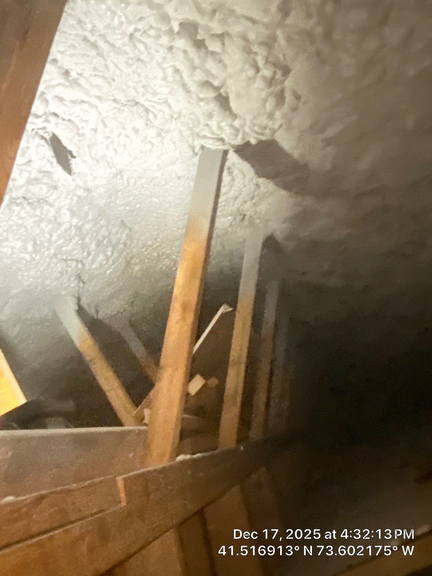Attic Insulation using open cell spray foam by NYS Foam & Energy