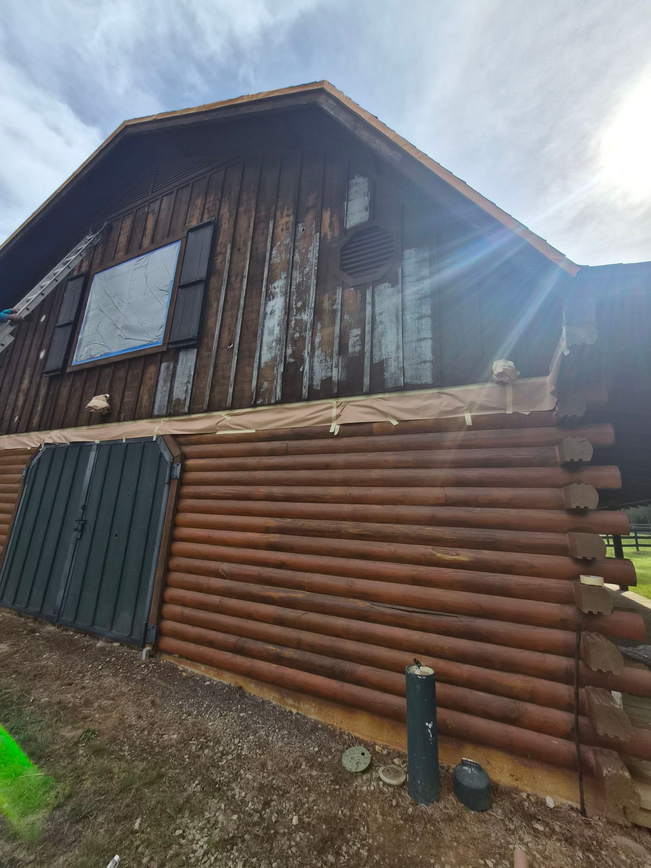 A Complete Exterior Refresh for a Custom Log Home & Property in Alba, Texas by Quality Coats Painting