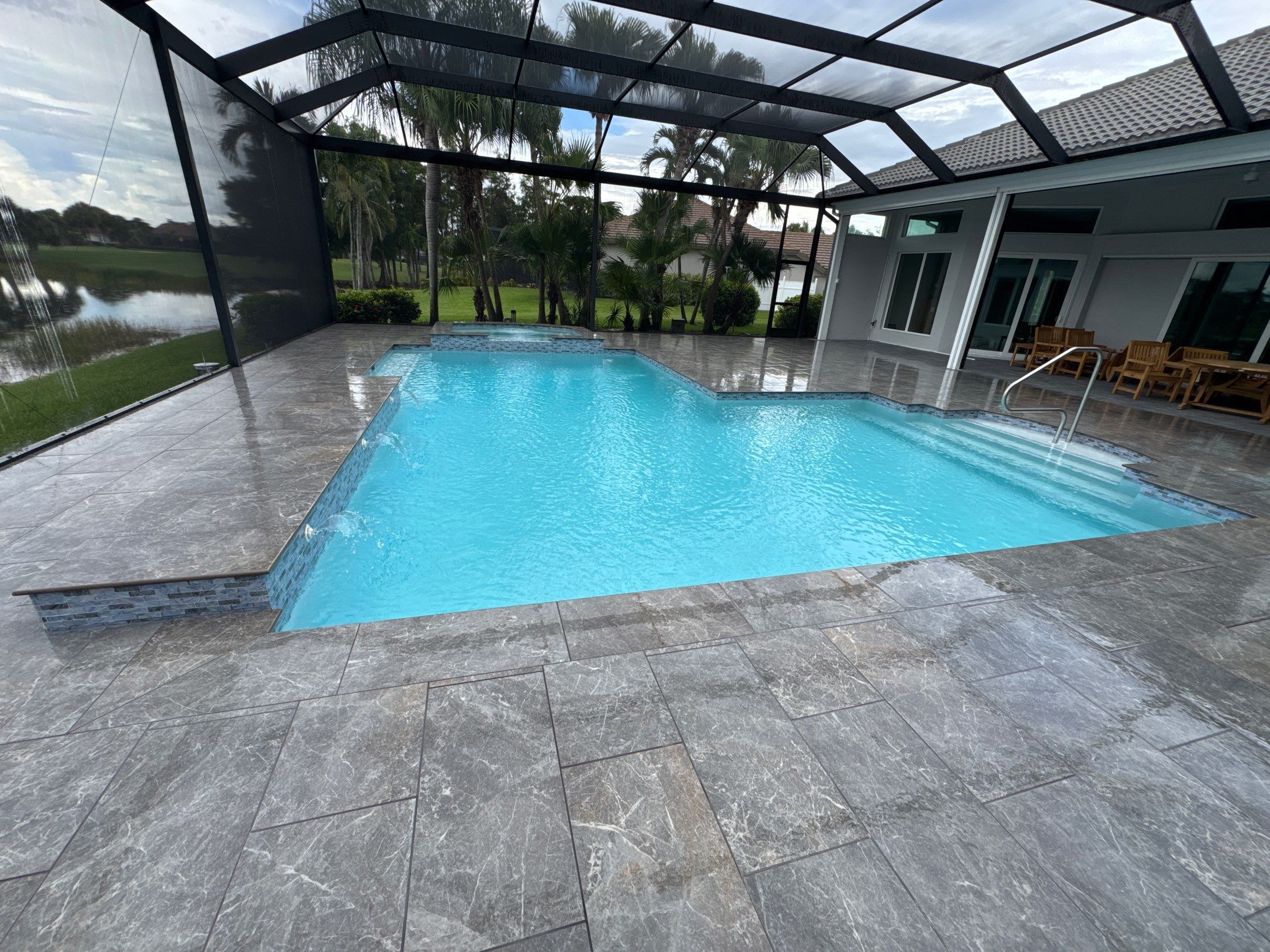 Pool Renovation/Porcelain pavers/Wild Cat Run by Old Town Pavers Llc