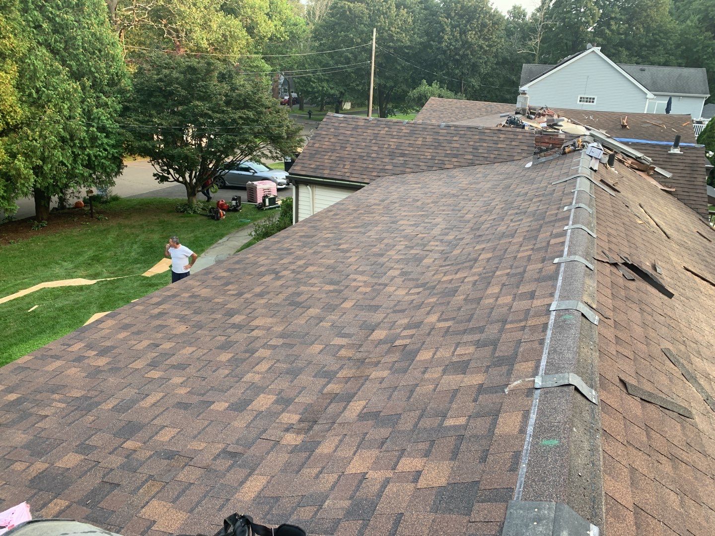 Residential Roofing Installation using Owens Corning Duration Brownwood by A Plus Exterior
