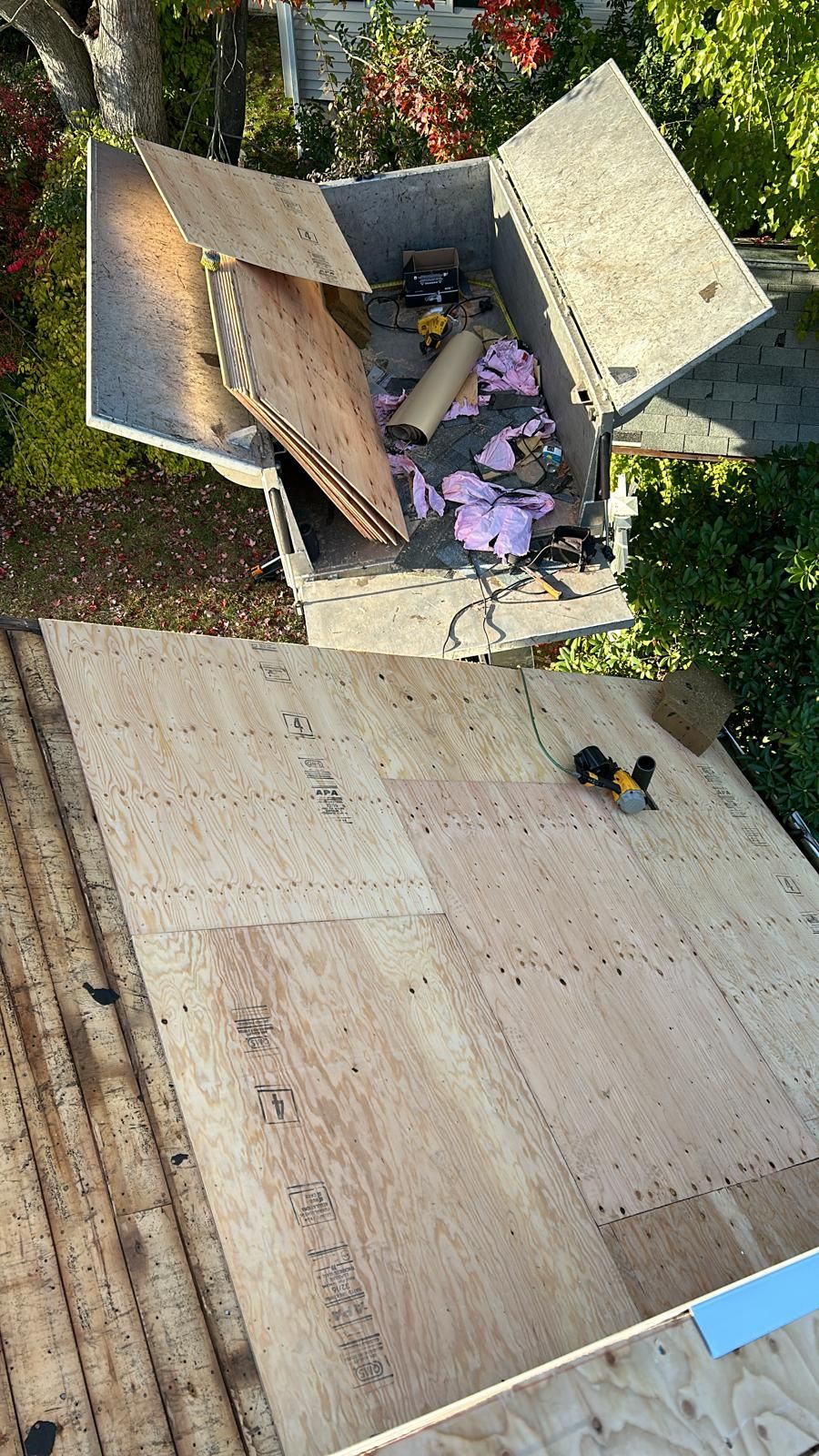 Residential Roofing Installation using Owens Corning TruDefinition Slatestone Gray by A Plus Exterior