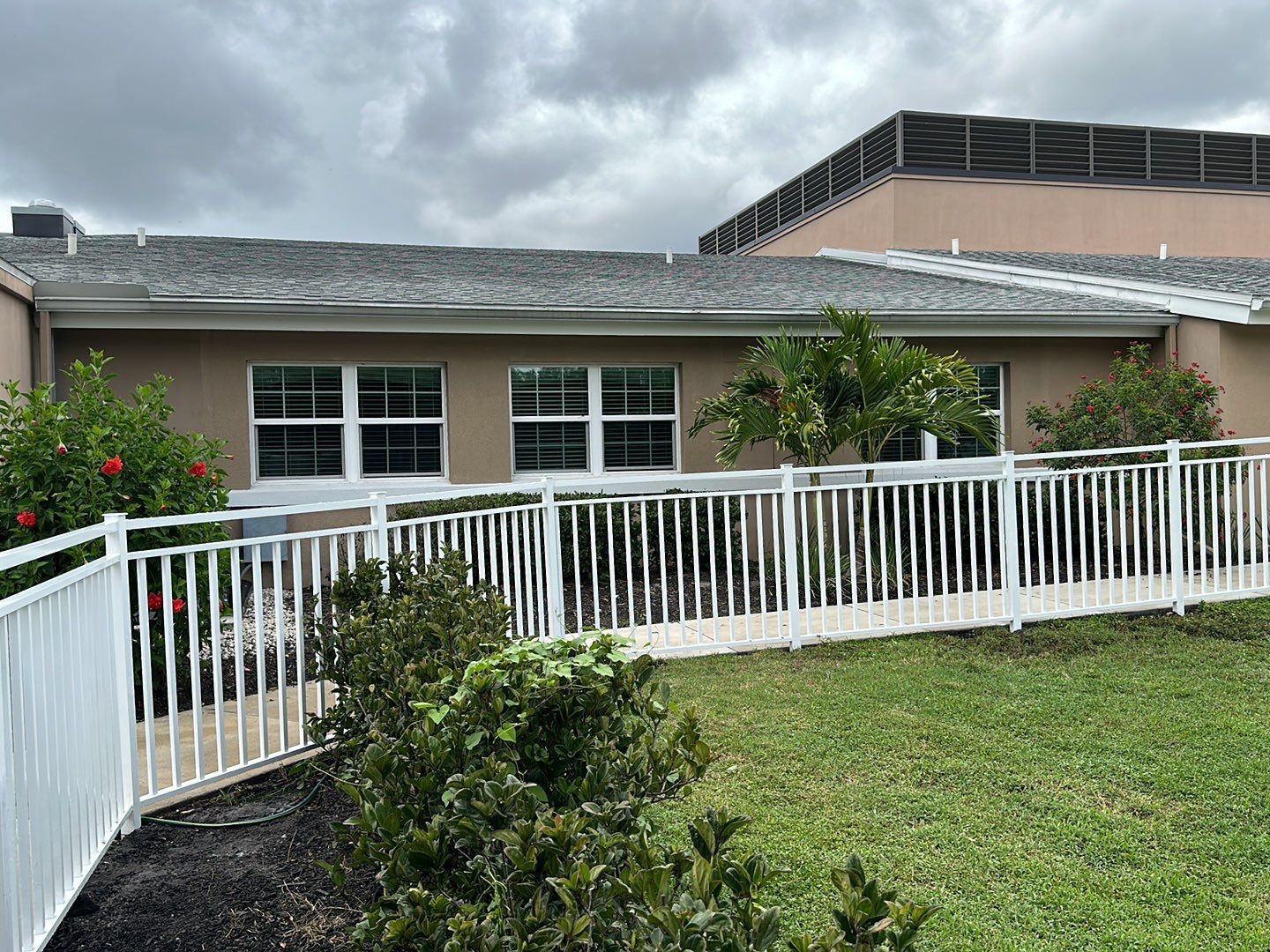Aluminum Fence Installation using White 3 Rail Aluminum Fence  by Asap fence and gates, LLC