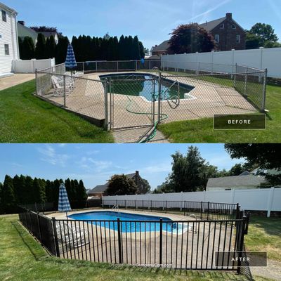 Black Aluminum Pool Fence 