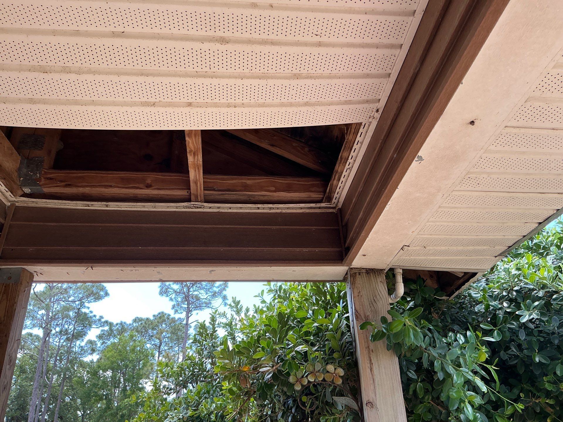 Soffit and Fascia Installation using Vinyl Soffit in North Fort Myers FL by Gutter Professors
