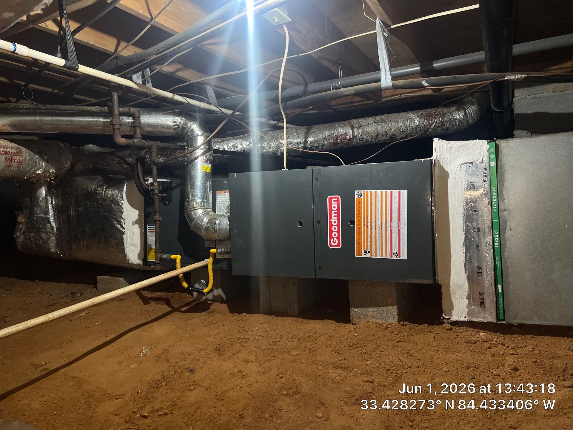 Goodman HVAC System Replacement and Gas Furnace Installation in Fayetteville by Veasey Mechanical Services 