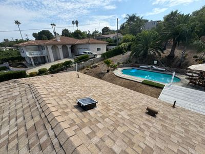 Vista, CA | Shingle Roof Replacement with Structural Wood Repairs and Solar Attic Ventilation